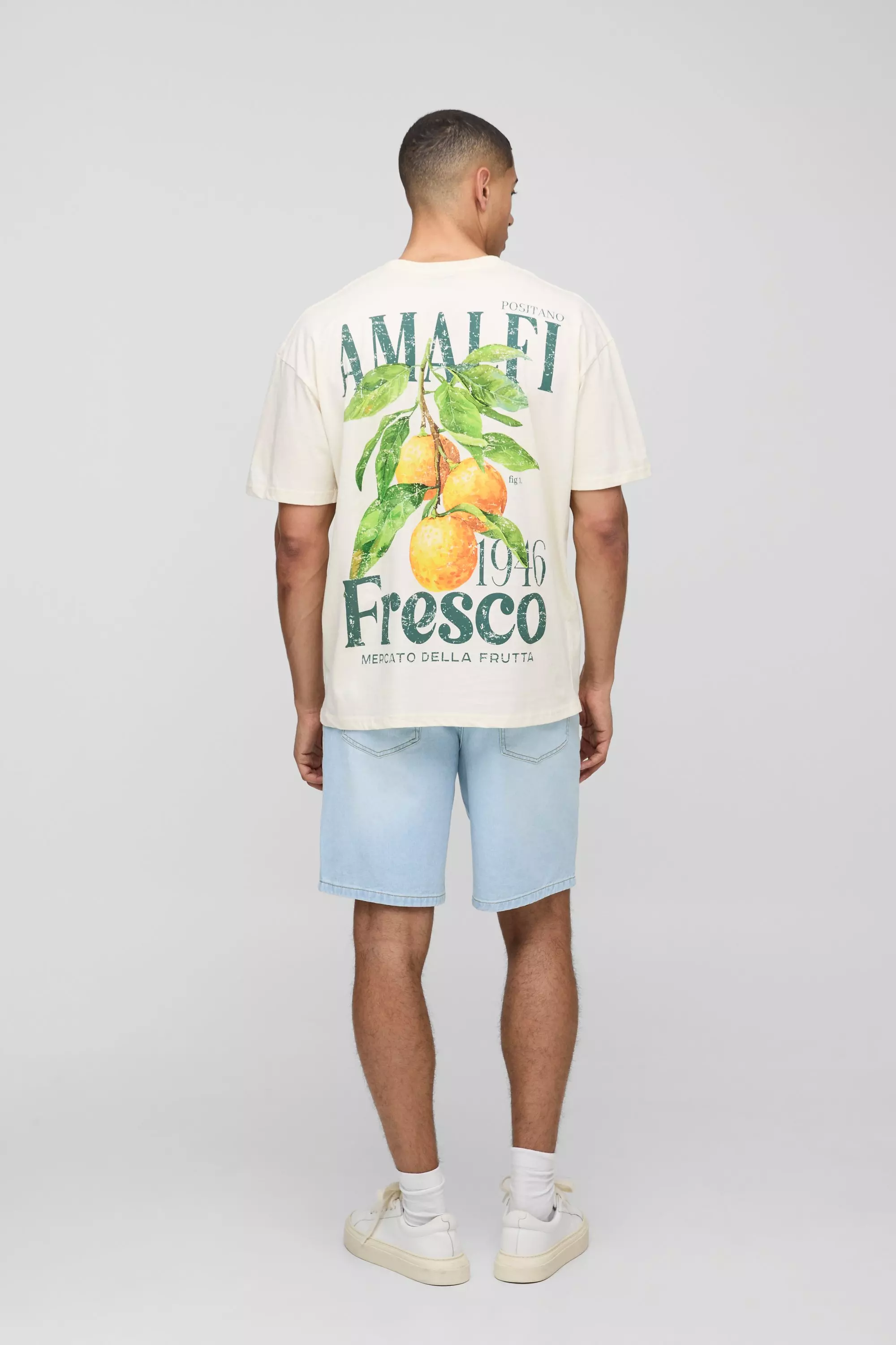 Oversized Palm Print Monte Carlo T-Shirt | boohooMAN USA