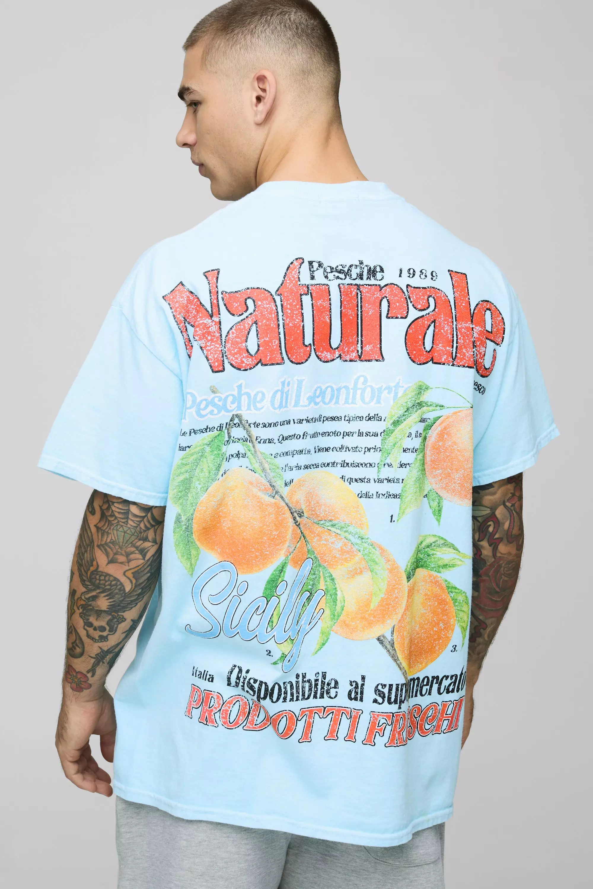 Oversize T-Shirt mit Obst-Print, Blue alternatives Bild