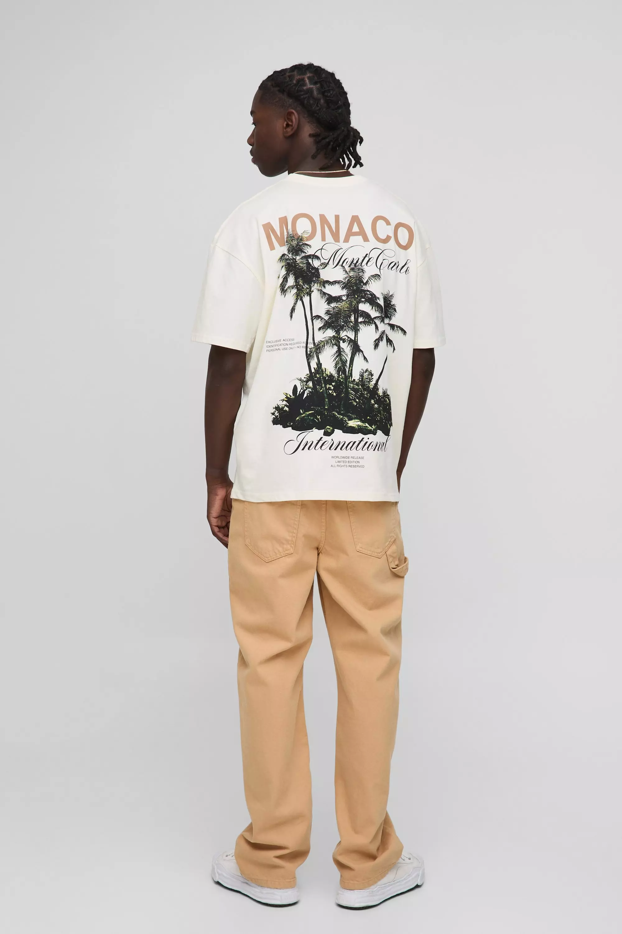 T-Shirt Oversize Worldwide Con Monaco | boohooMAN IT
