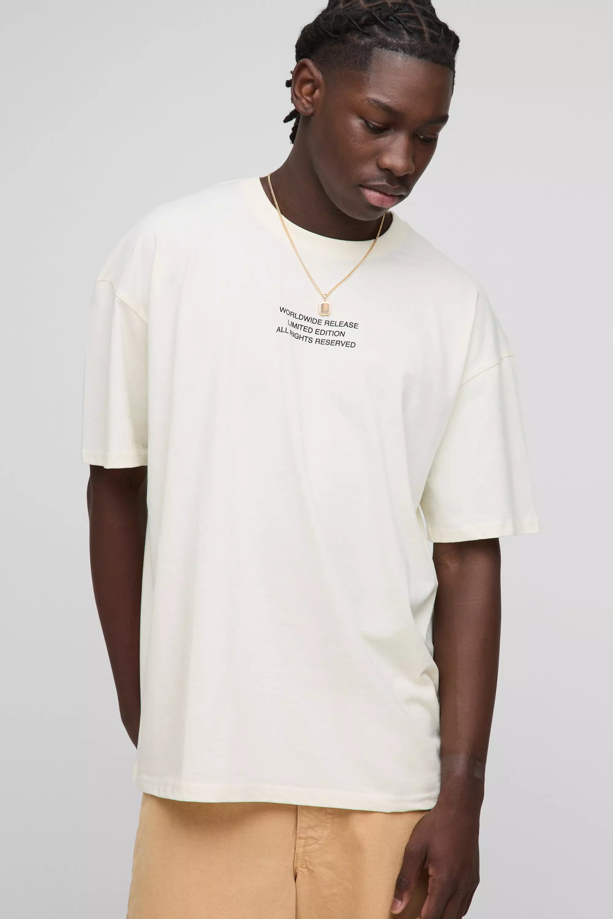 T-Shirt Oversize Worldwide Con Monaco | boohooMAN IT