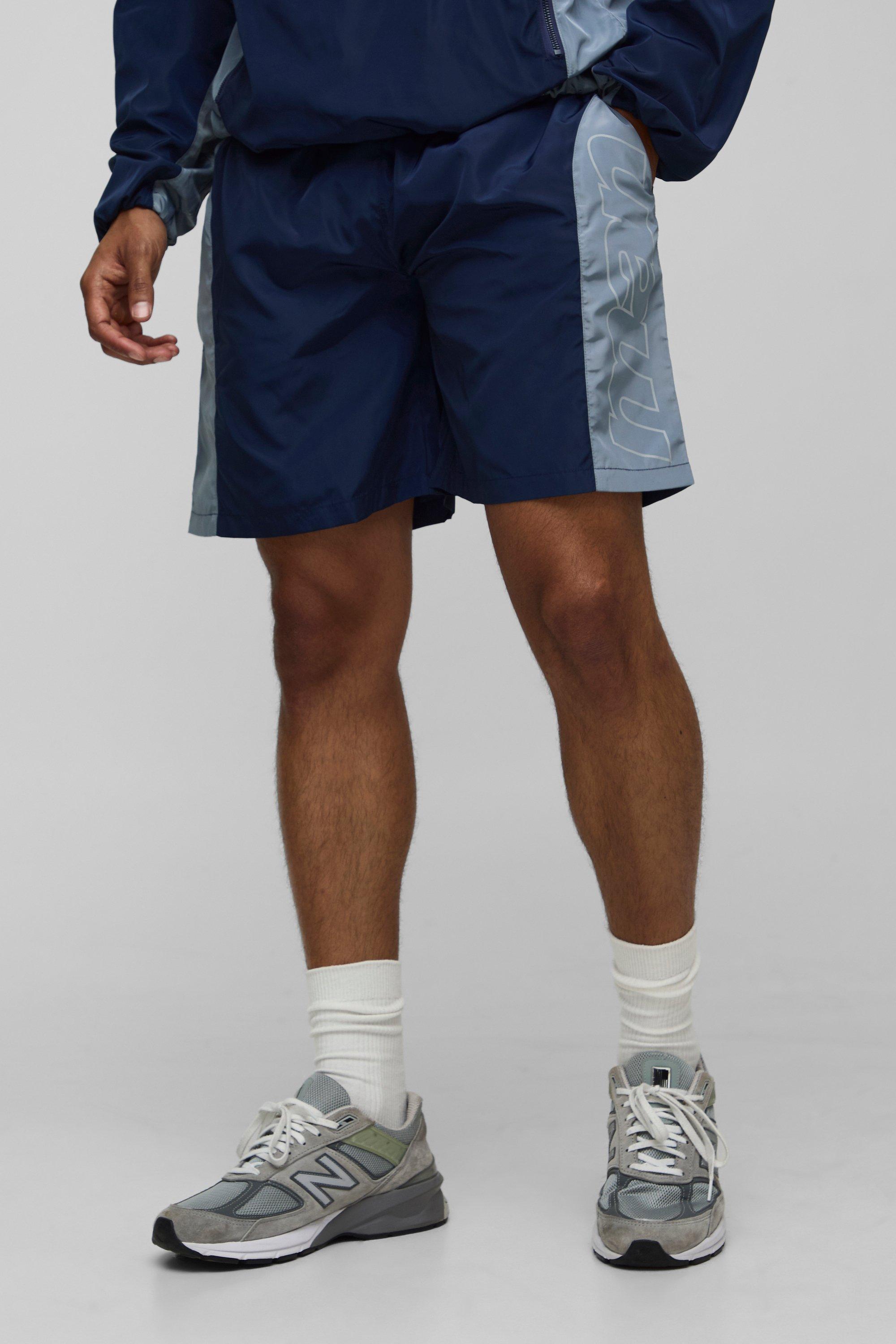 MAN Relaxed Nylon Colour Block Short | boohooMAN USA