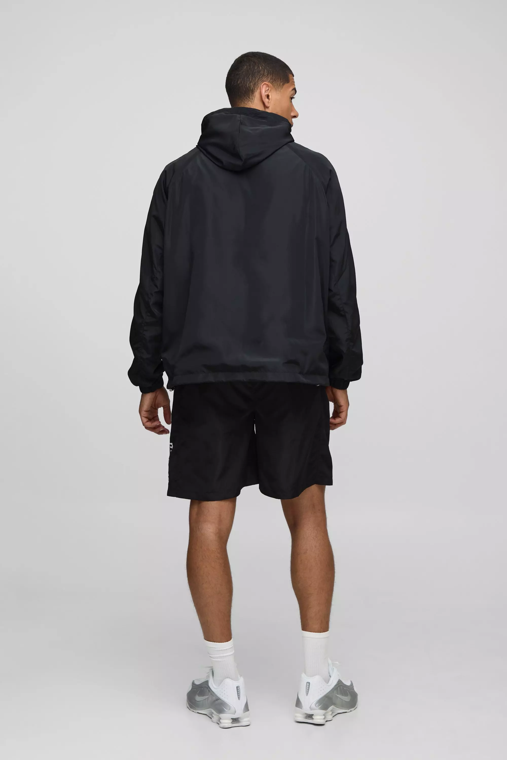 MAN Oversized Nylon Windbreaker Jacket | boohooMAN USA
