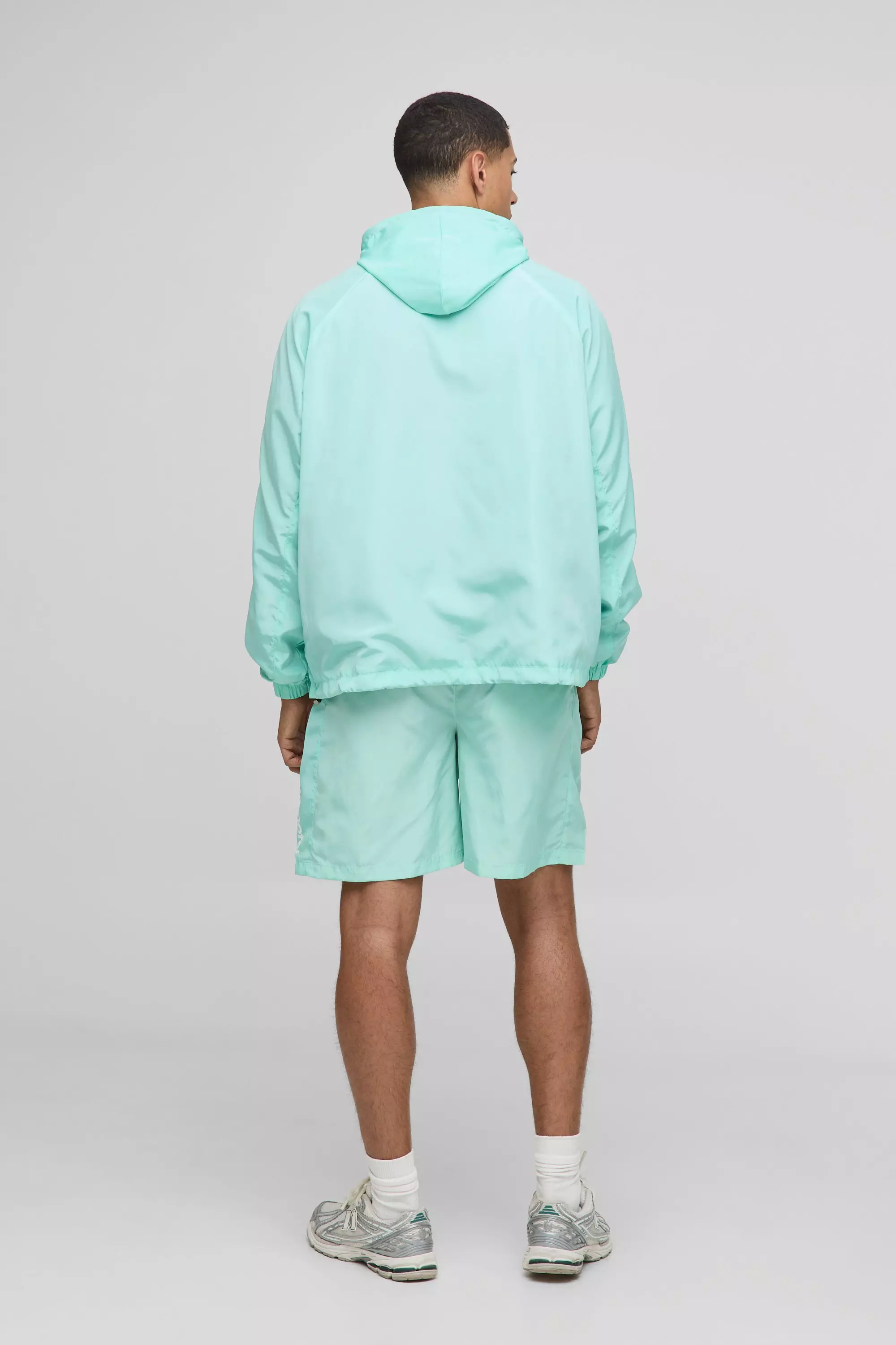 MAN Oversized Nylon Windbreaker Jacket | boohooMAN USA