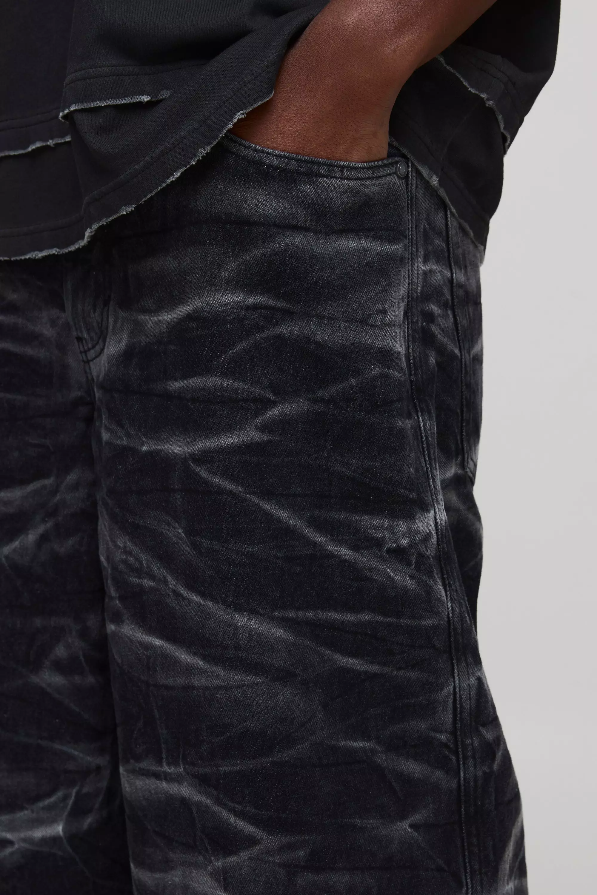 Super Baggy Fit Extreme Washed Jeans | boohooMAN USA