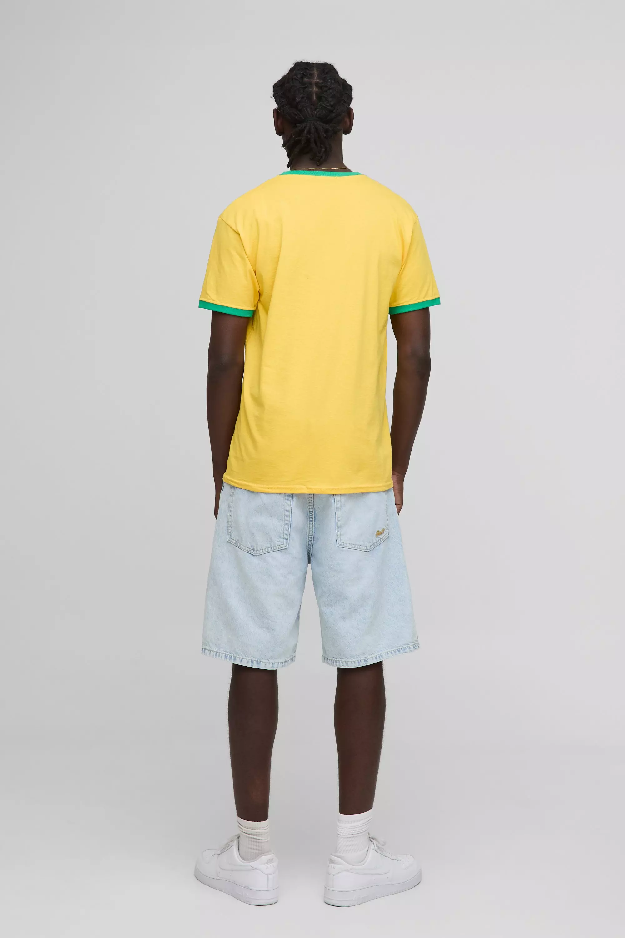 Yellow Regular Fit Lemon Graphic Ringer T-Shirt alternative image