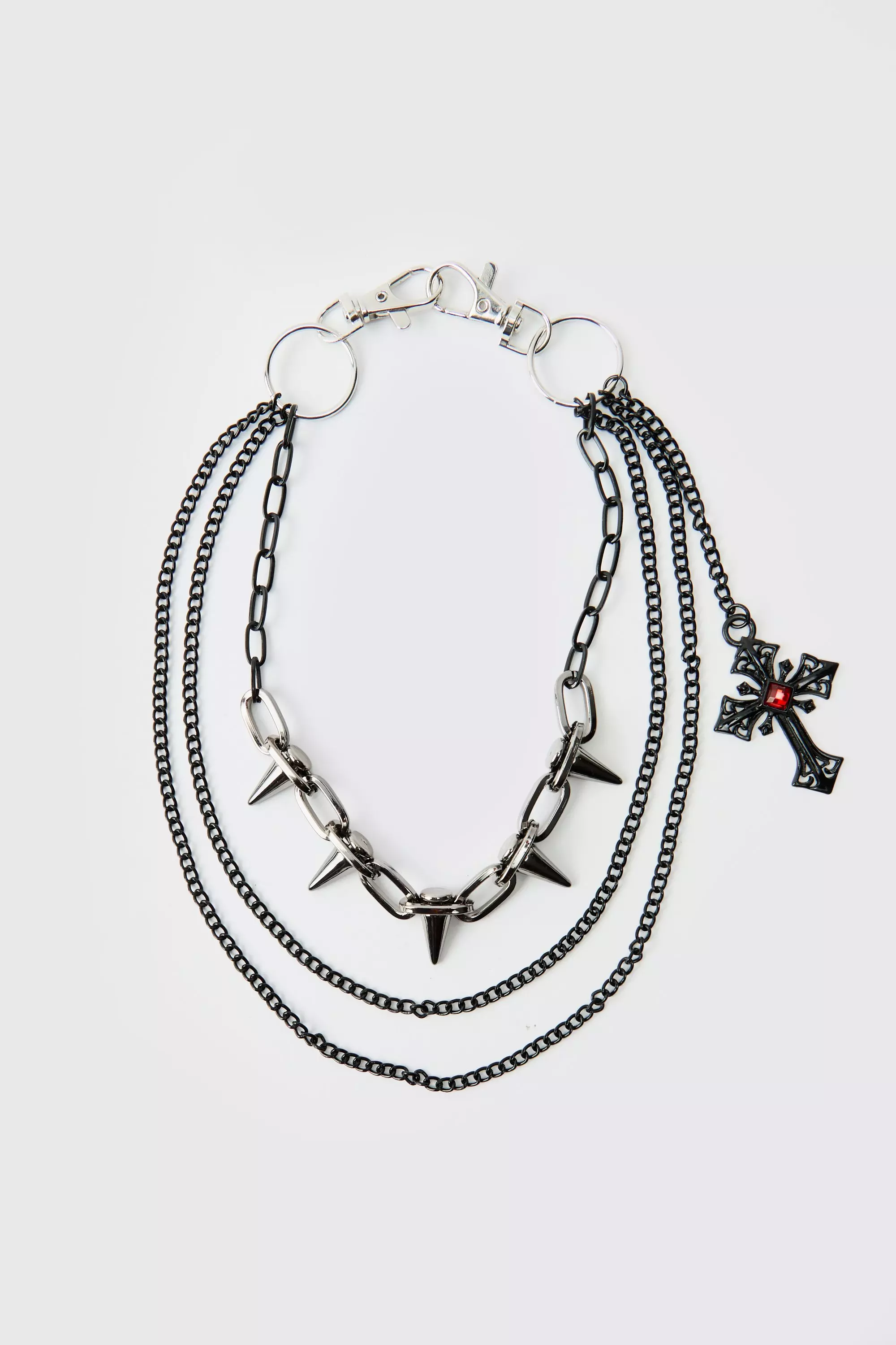 Catena per jeans a croce incrociata, Silver immagine alternativa