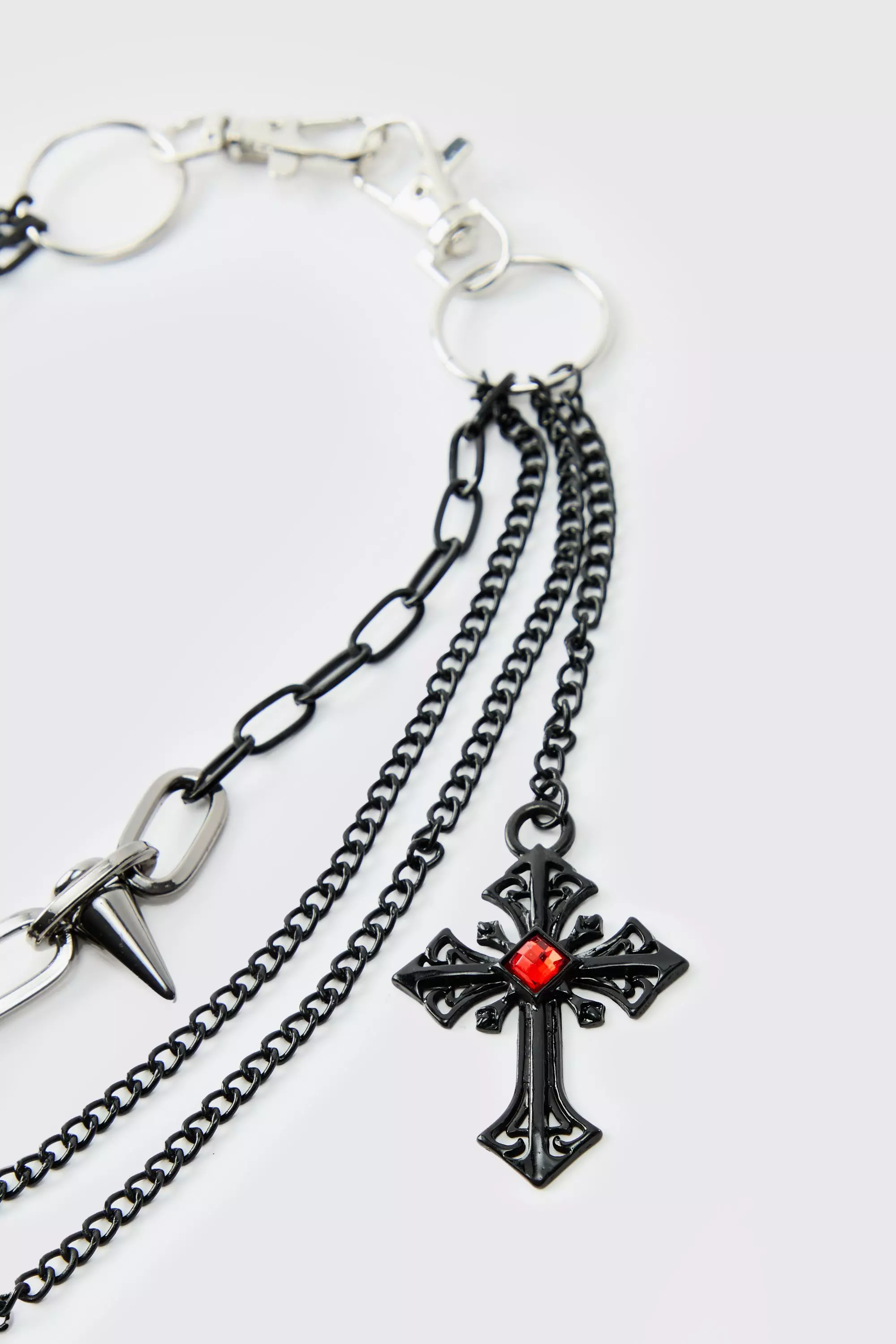 Catena per jeans a croce incrociata, Silver immagine alternativa