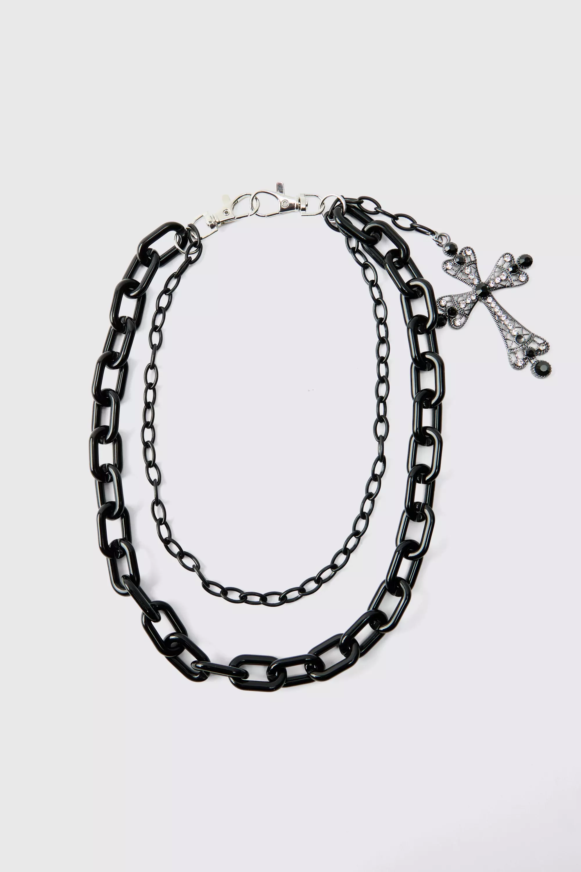 Large Cross Jean Chain | boohooMAN USA
