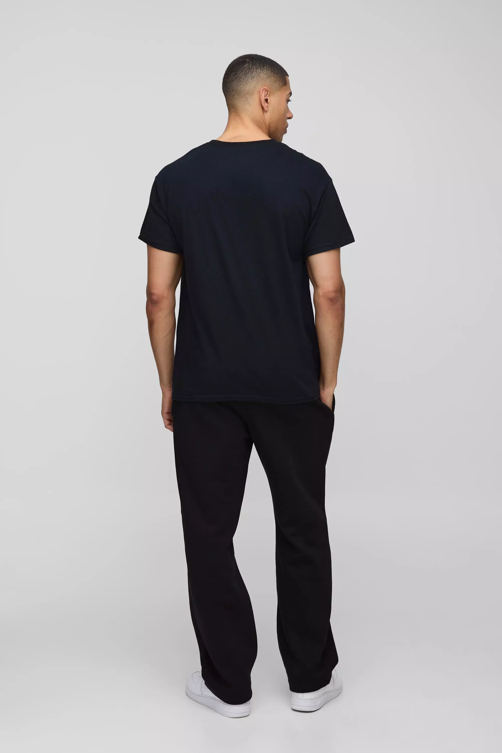 Black Oversized Ice Cube License Printed T-Shirt alternative image