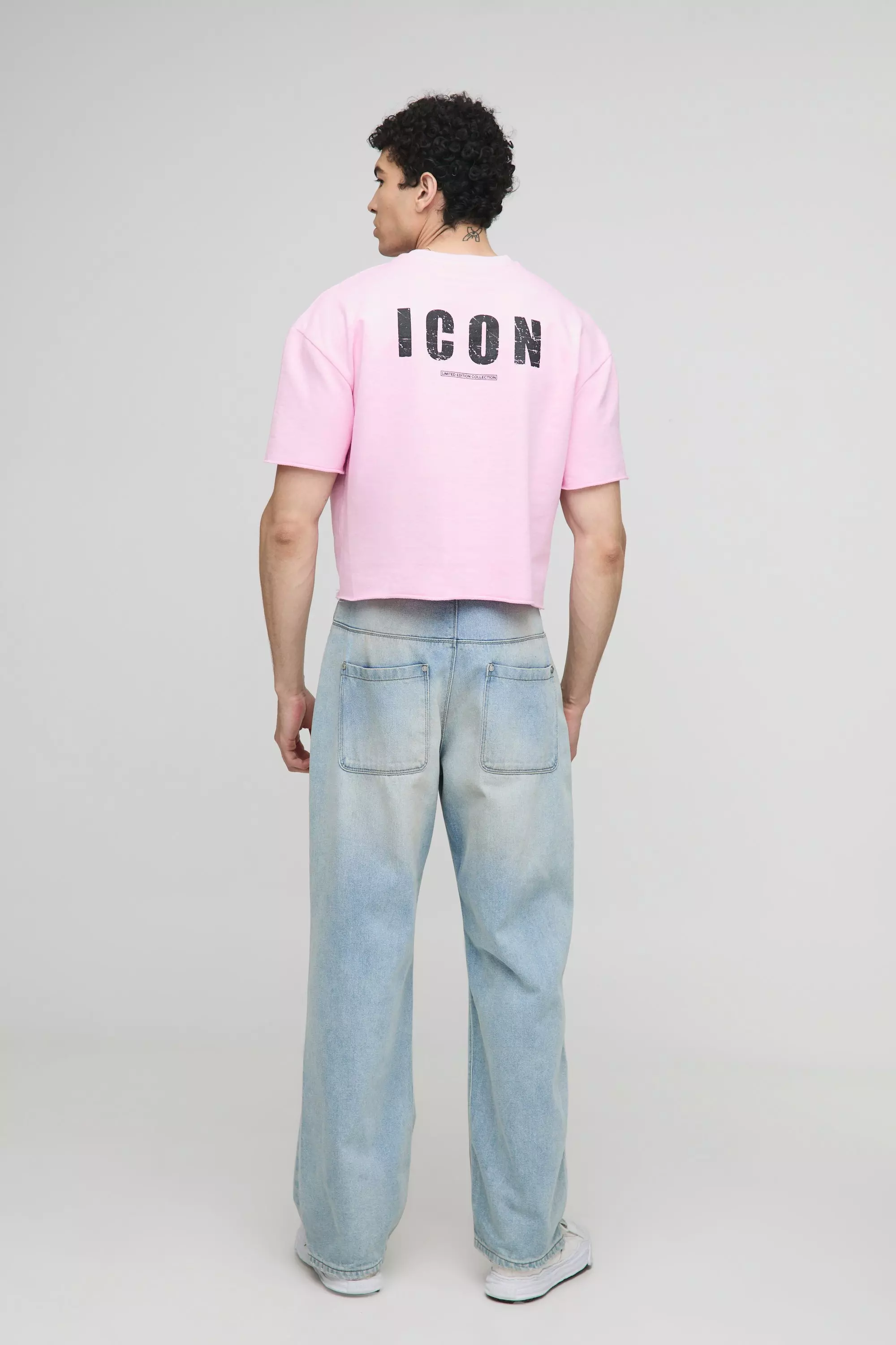 Oversized Boxy Sex Icon Pride Loopback Washed T-Shirt | boohooMAN USA