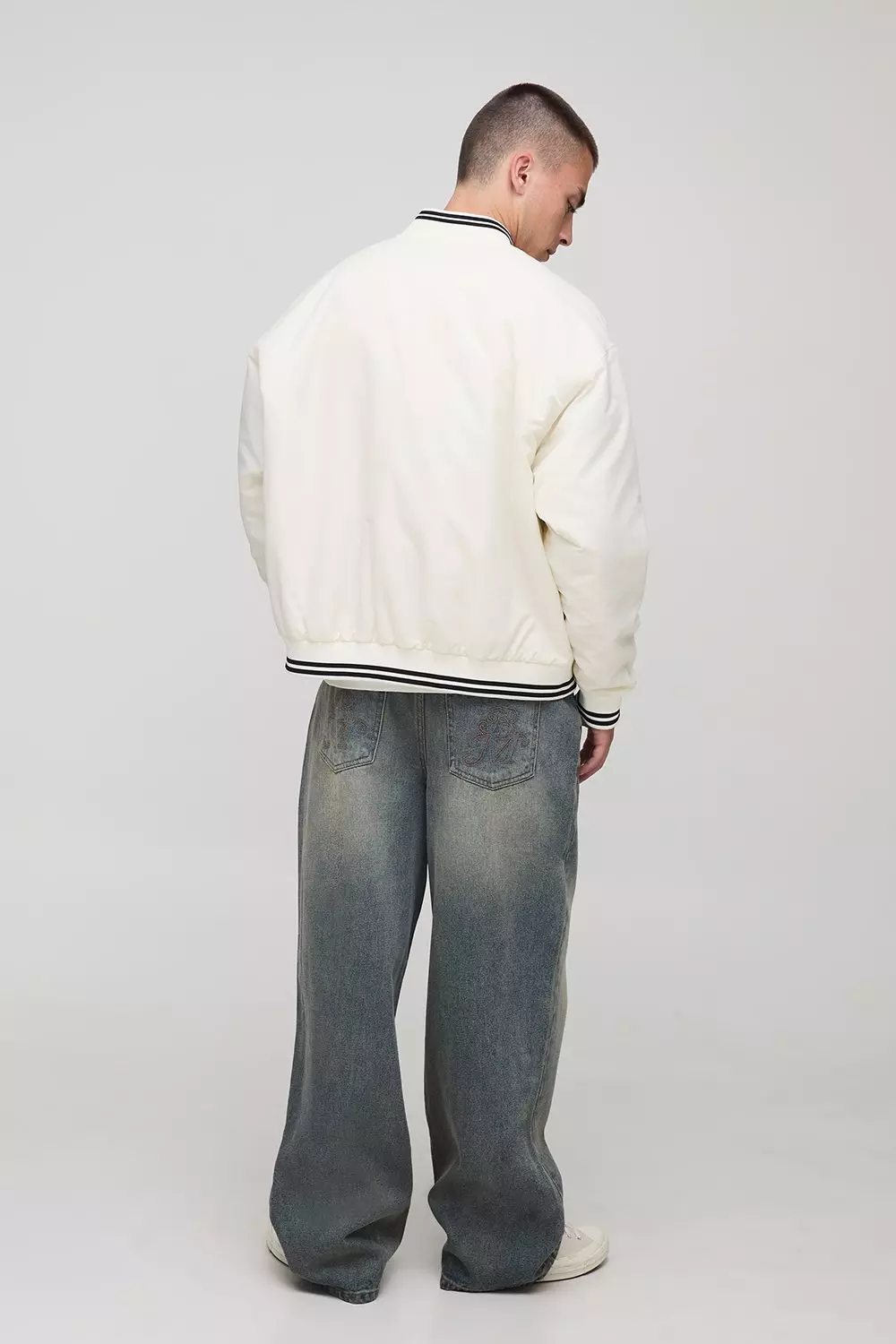 Wide Leg Washed Belted Jeans | boohooMAN USA