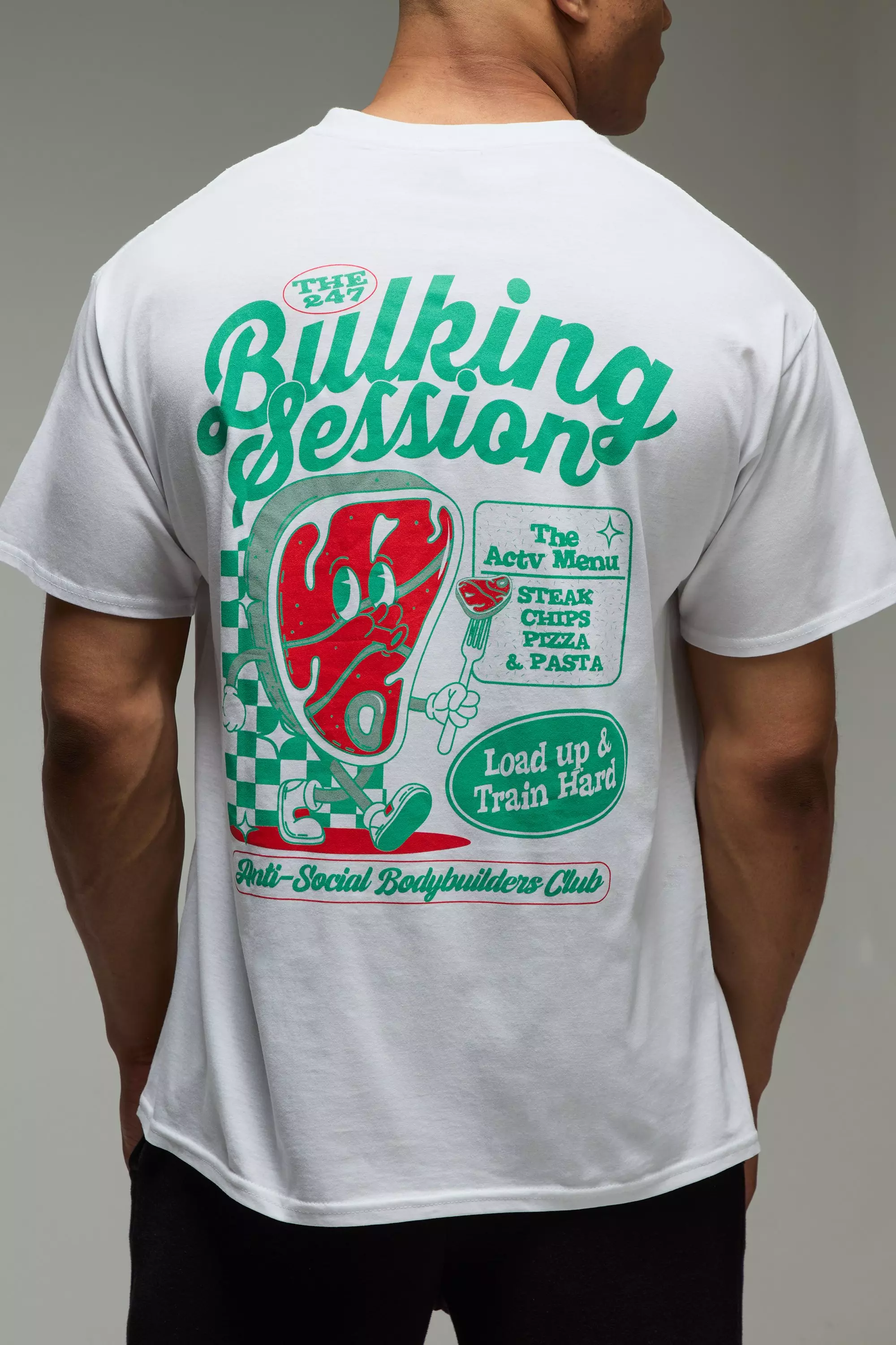 White Man Oversized Active Bulking Session T-Shirt alternatieve afbeelding
