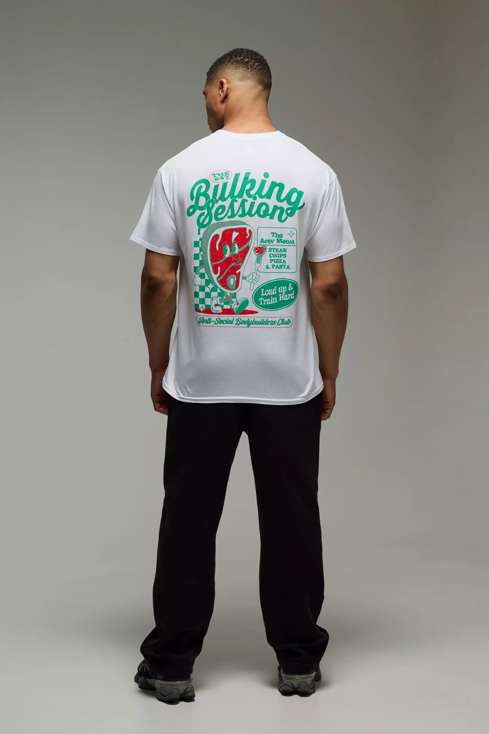 White Man Oversized Active Bulking Session T-Shirt alternatieve afbeelding