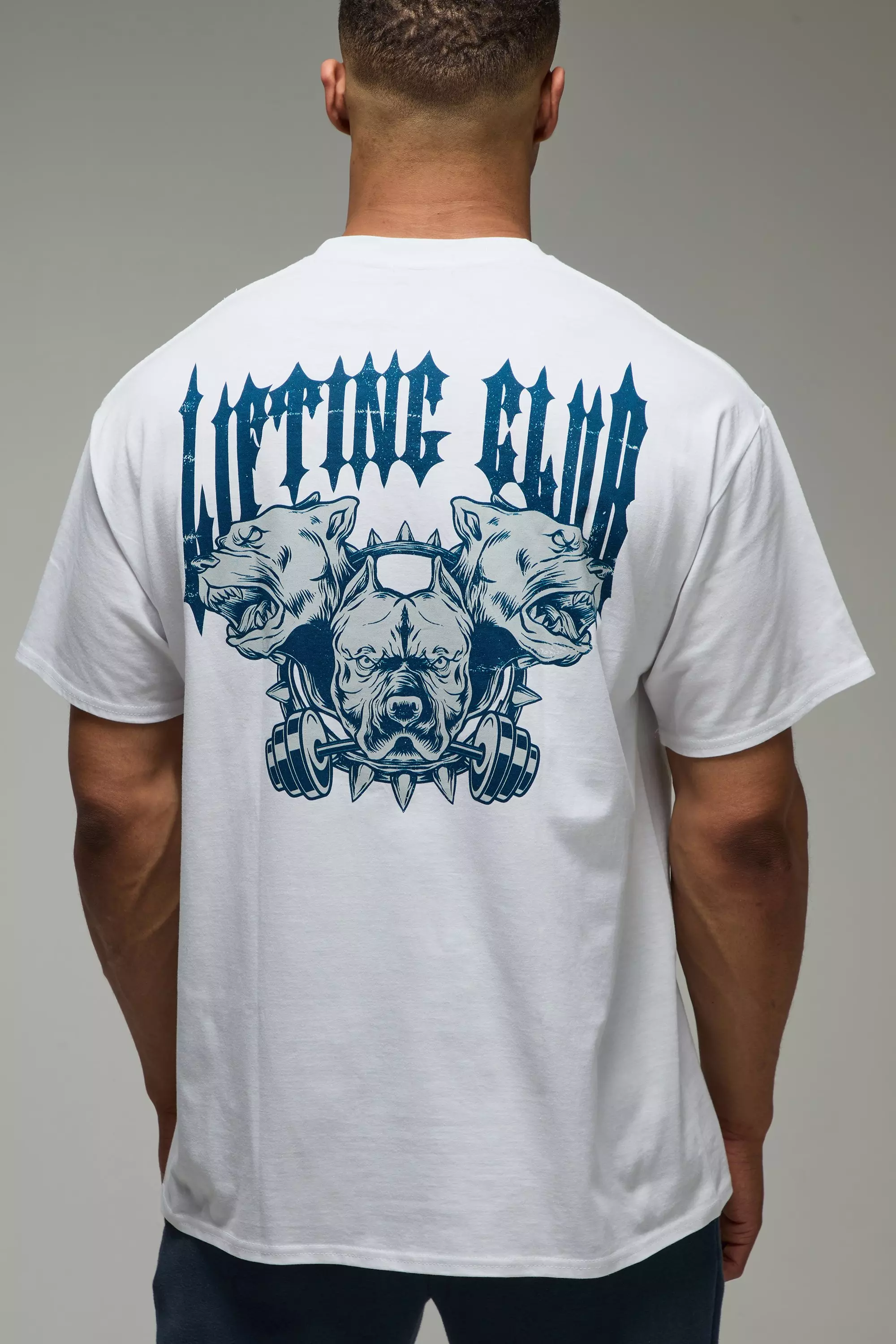 White Man Oversized Active Lifting Club T-Shirt alternatieve afbeelding