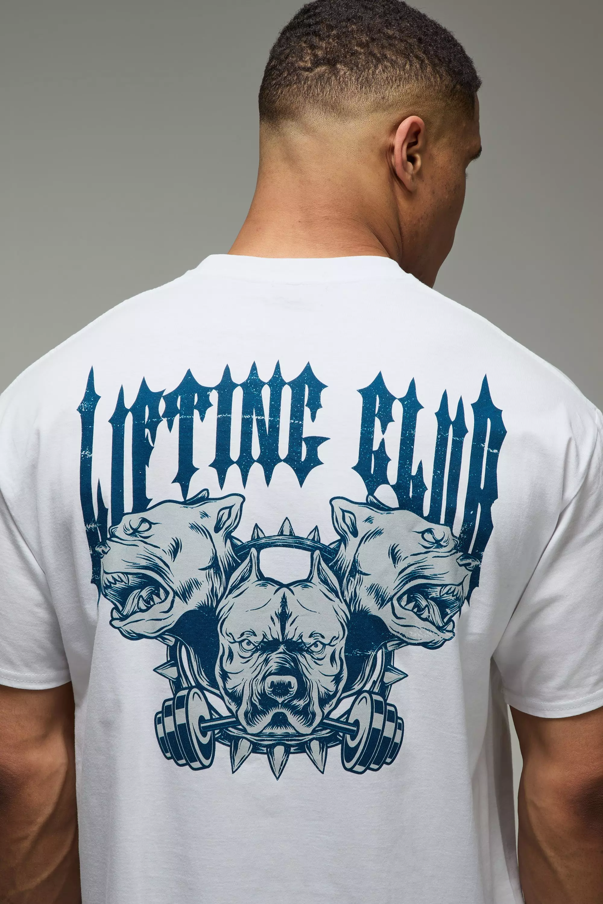 White Man Oversized Active Lifting Club T-Shirt alternatieve afbeelding