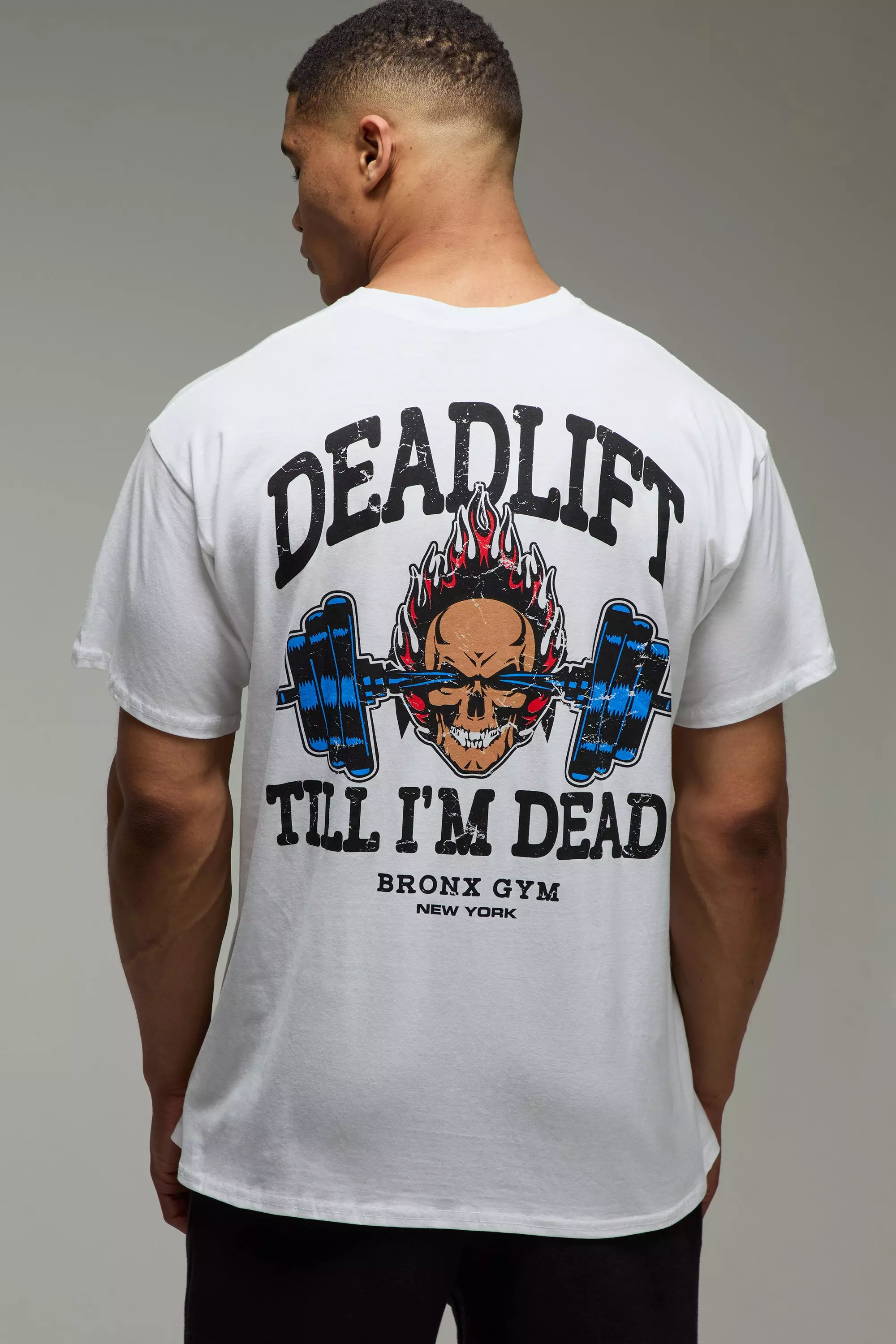 White MAN Active Deadlift Oversized T-Shirt alternative image