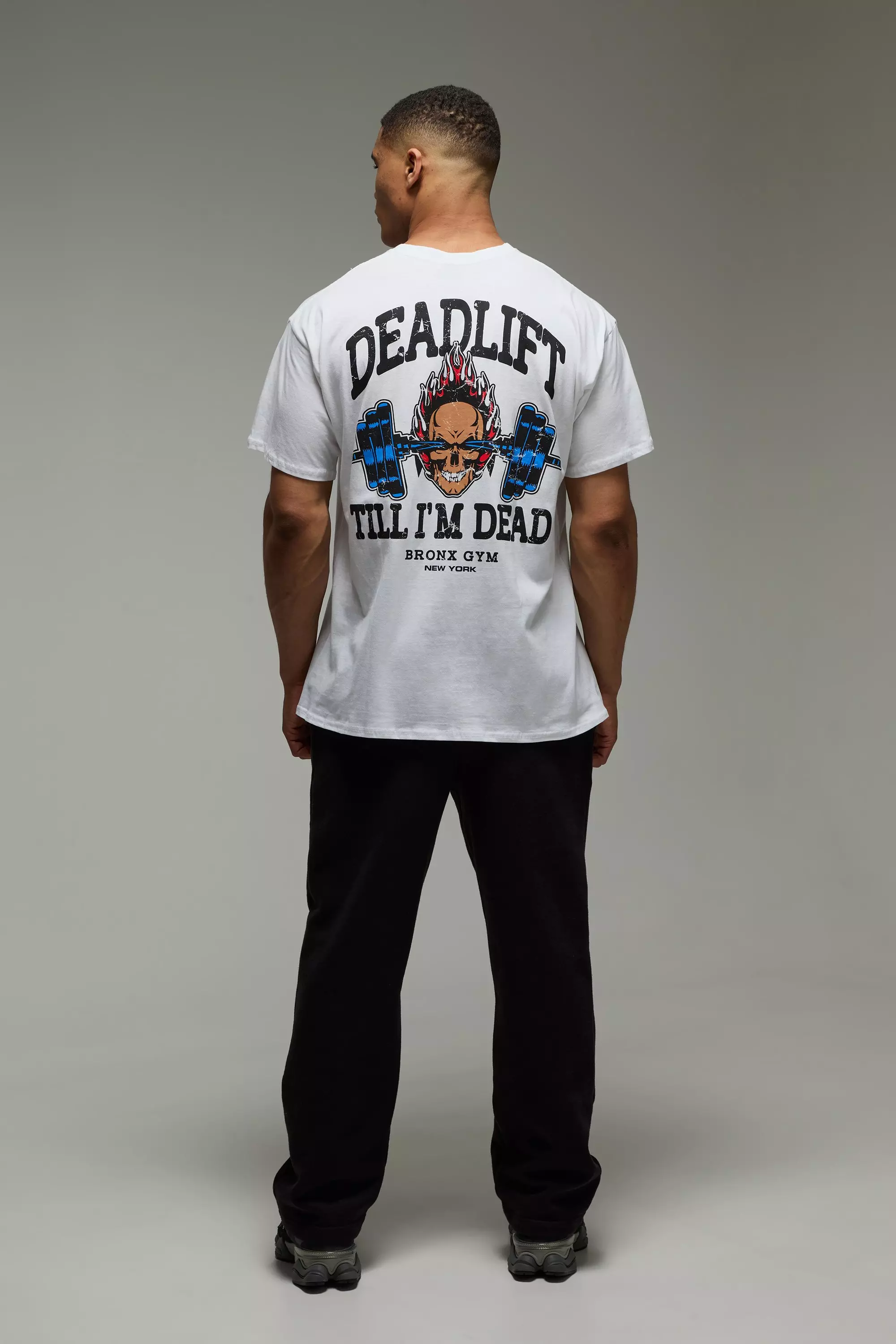 White MAN Active Deadlift Oversized T-Shirt alternative image