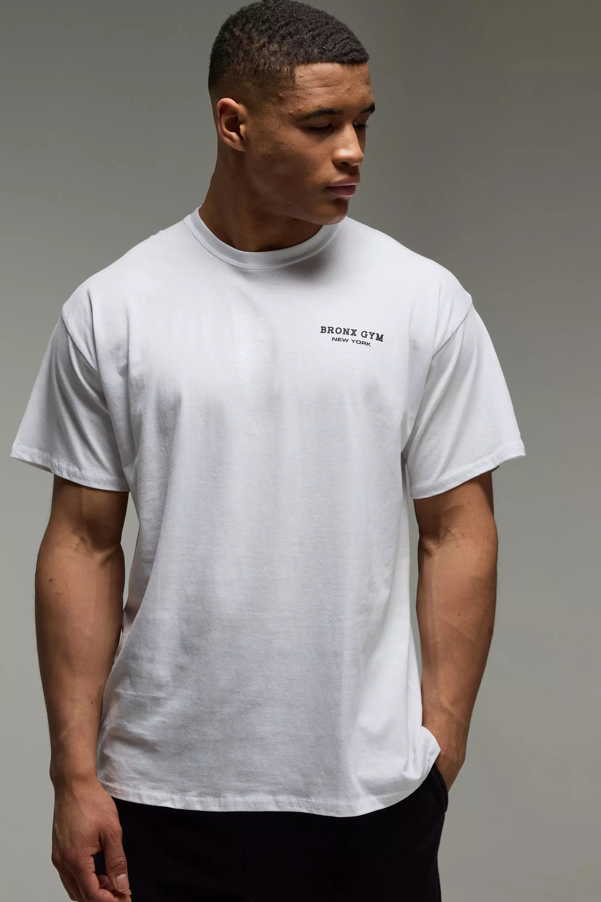White MAN Active Deadlift Oversized T-Shirt alternative image