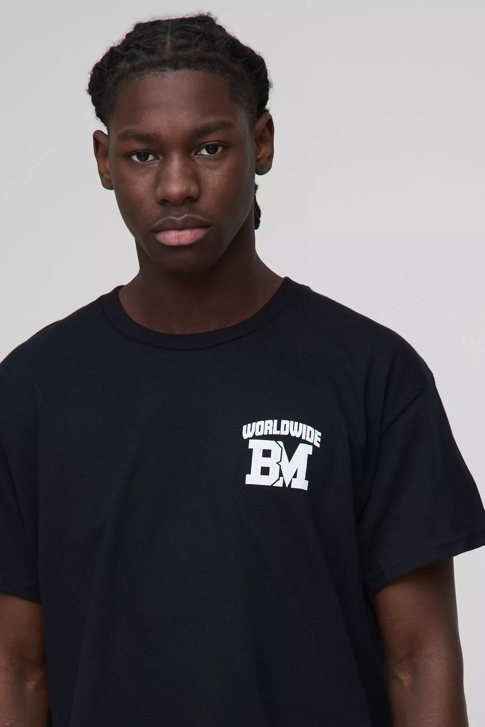 Black Oversized Downtown LA 25 Graphic T-Shirt alternative image