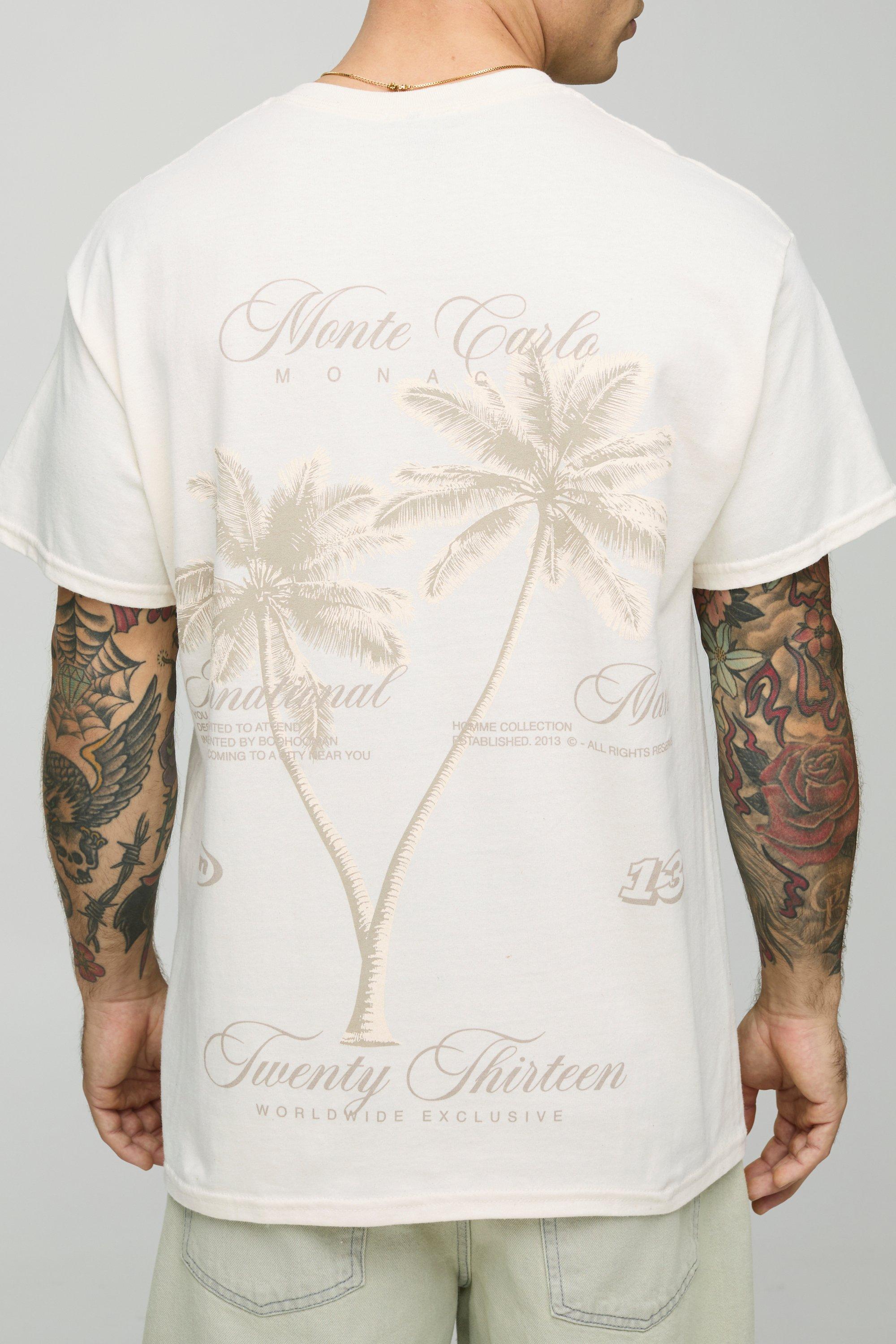 Oversized Tonal Palm Graphic T-Shirt | boohooMAN USA
