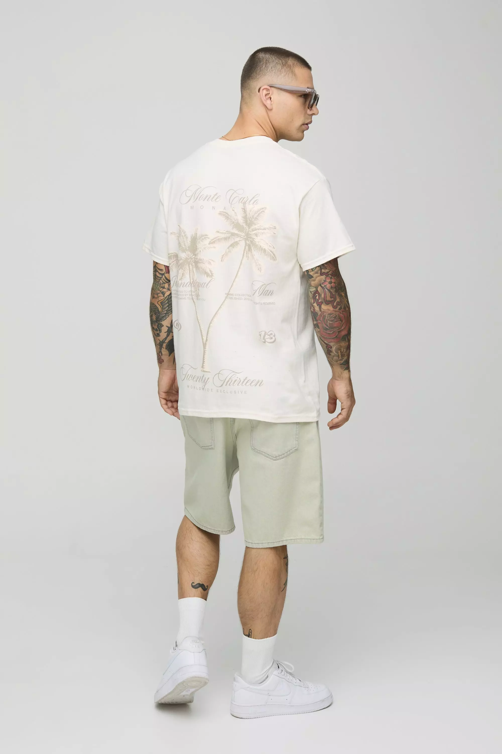 Oversized Tonal Palm Graphic T-Shirt | boohooMAN USA