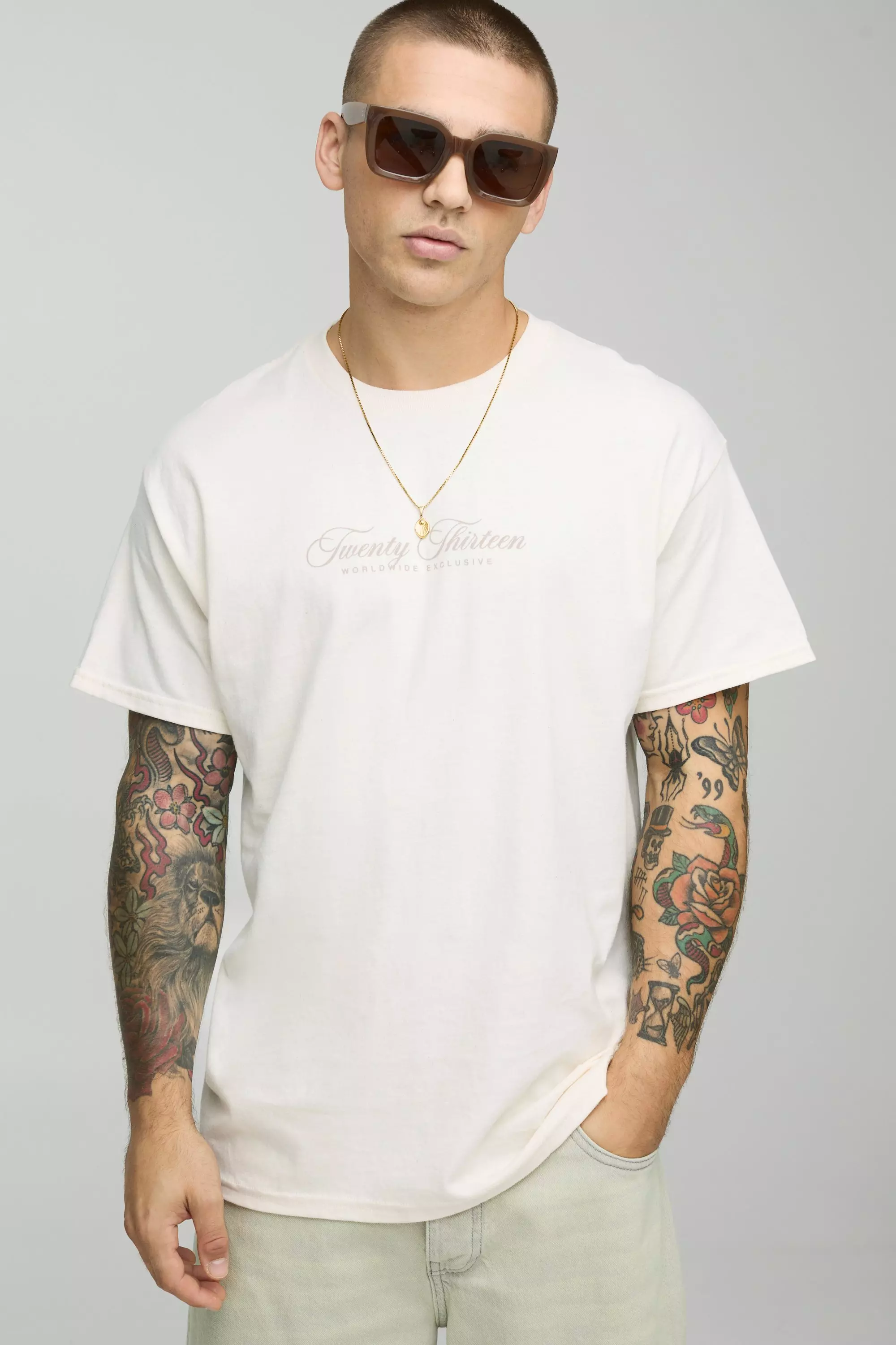 Oversized Tonal Palm Graphic T-Shirt | boohooMAN USA