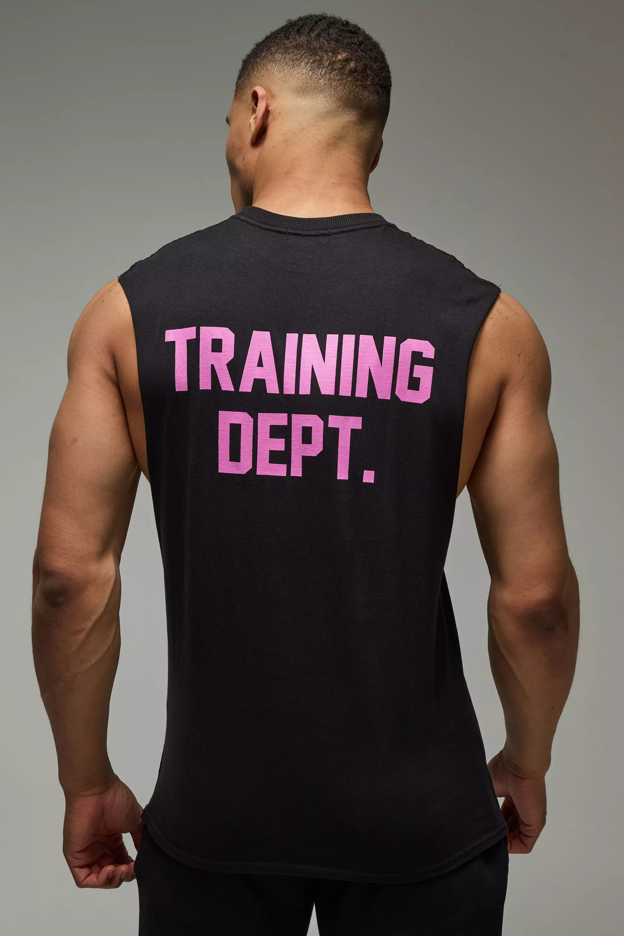 Training Dept Oversized Drop Arm Hole Tank Black