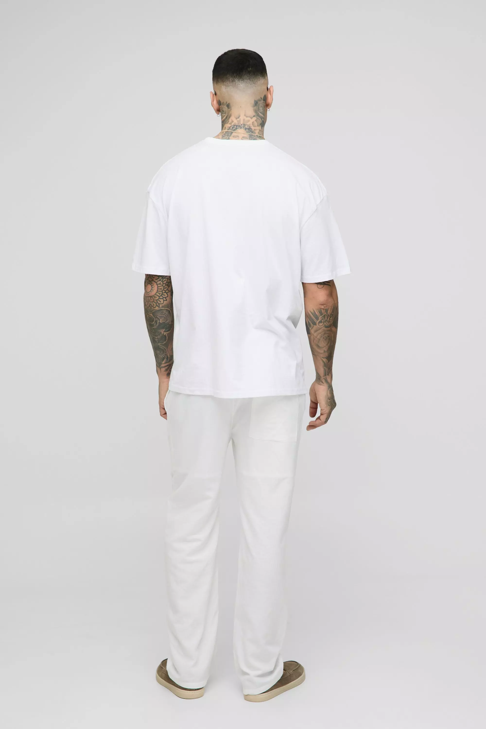 Tall Oversize T-Shirt mit Homme Amalfi Coast Print, White alternatives Bild