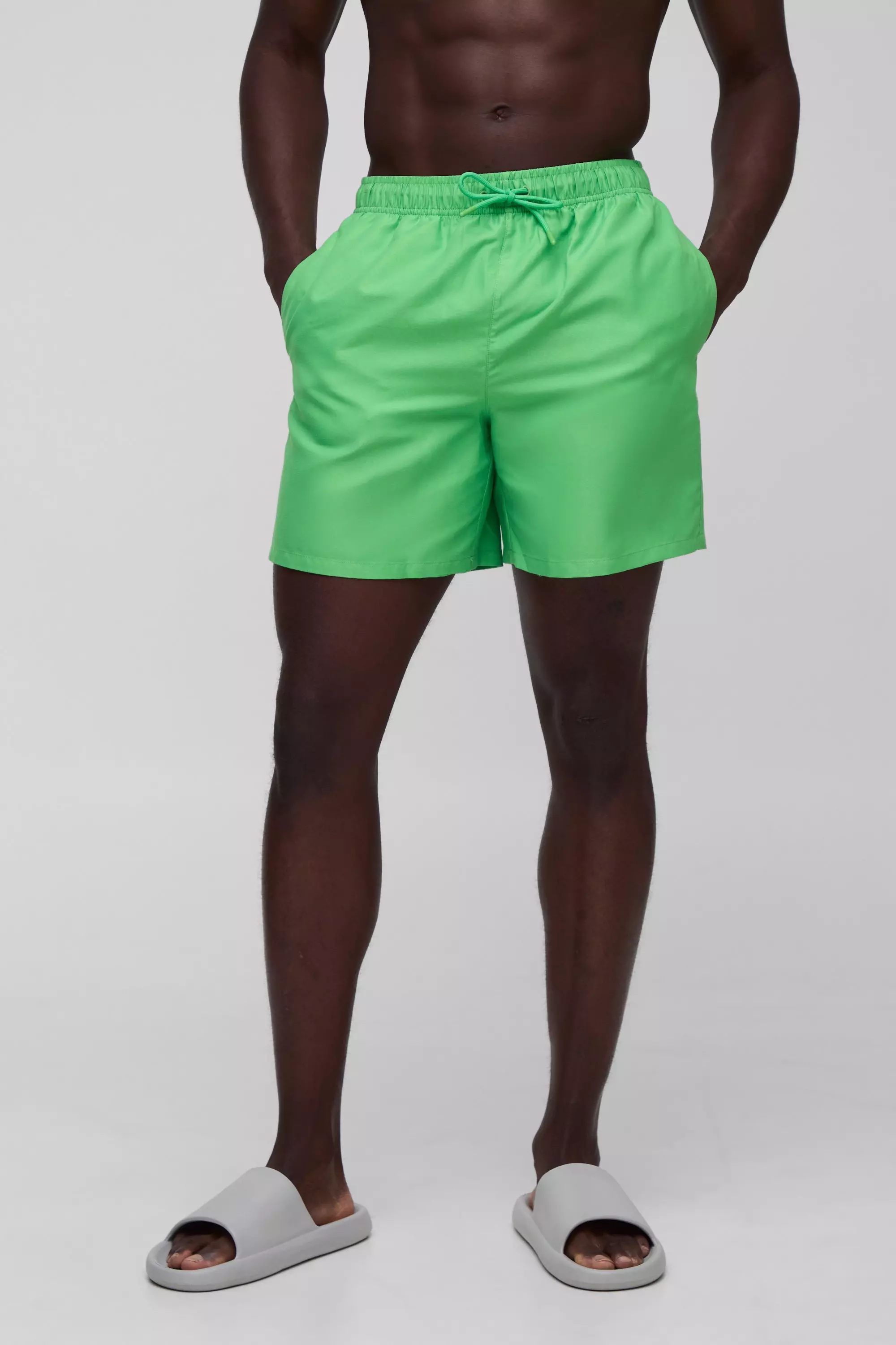 Mid Length Swim Short Green