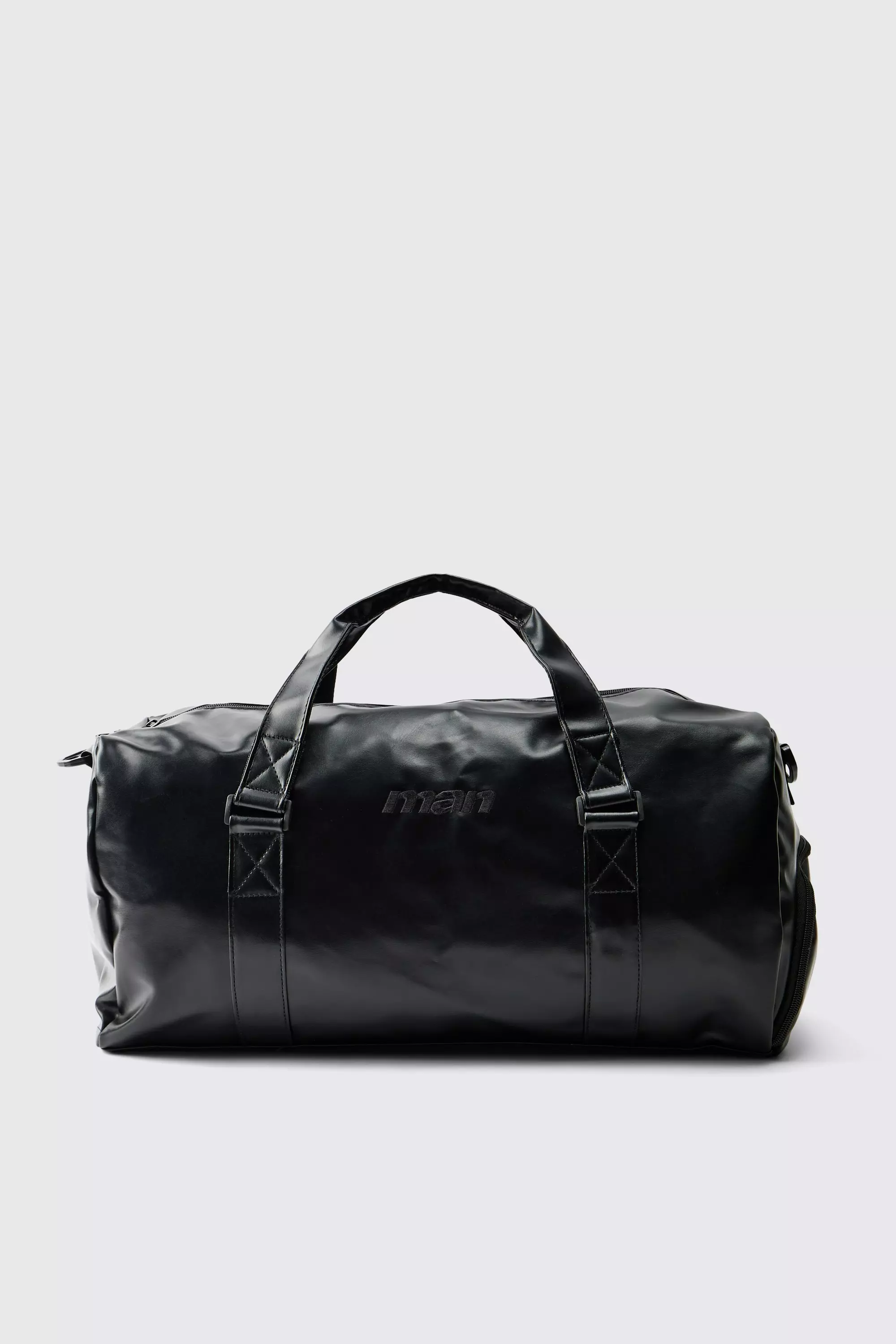 MAN PU Duffle Bag | boohooMAN