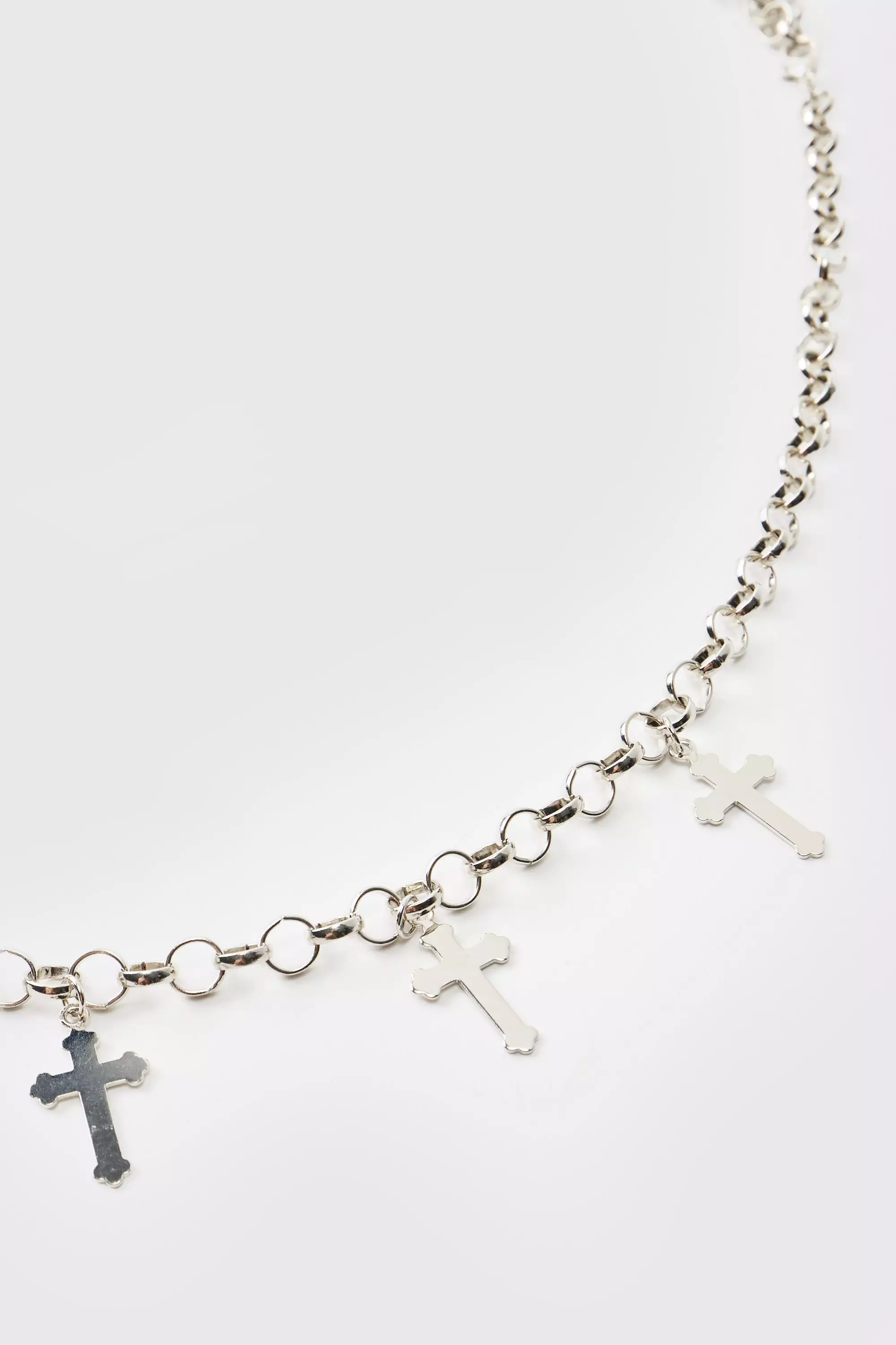 Cross Charm Chain Belt | boohooMAN USA