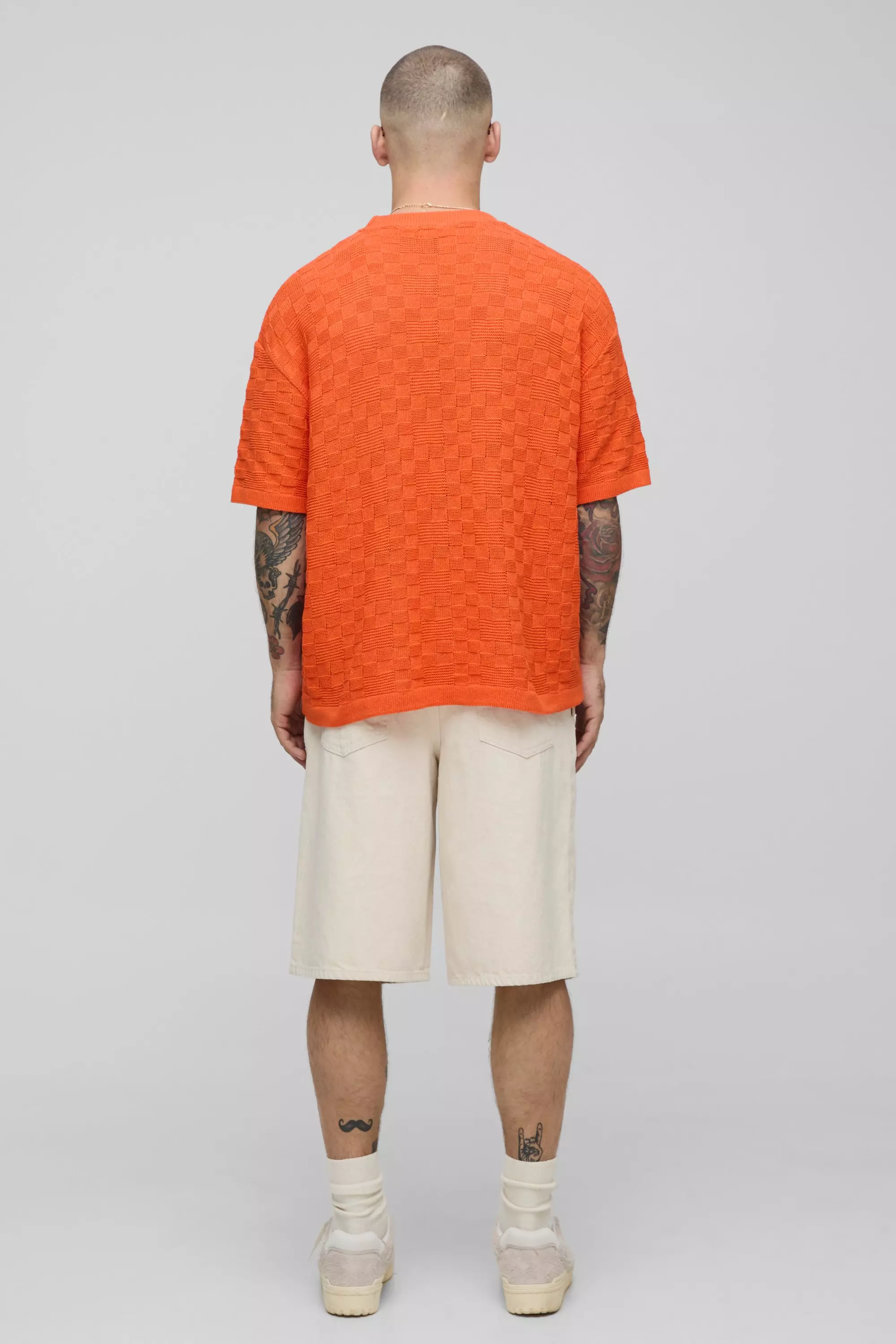 Strukturiertes Oversize T-Shirt, Orange alternatives Bild