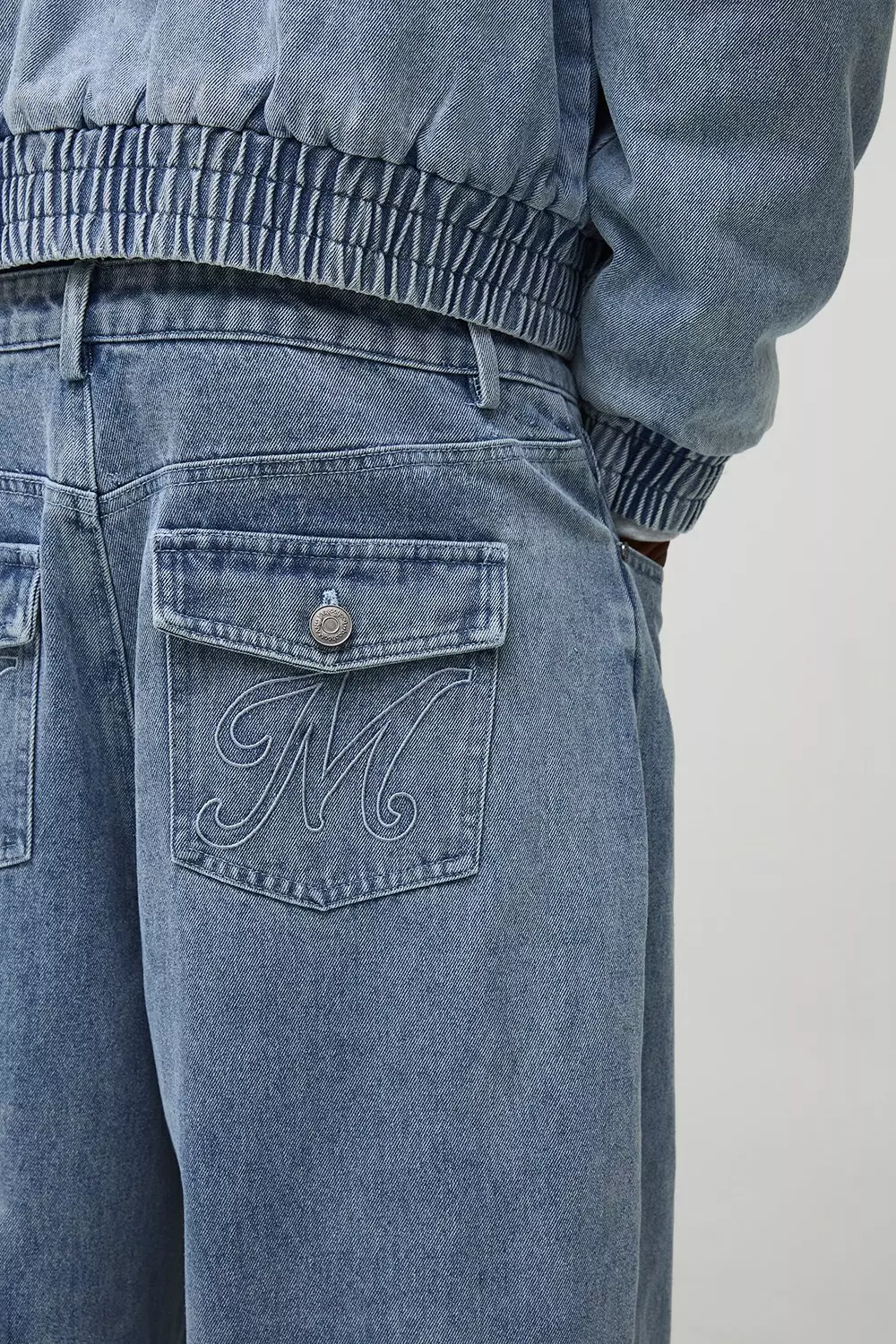 Balloon Fit Embroidered Back Pocket Jeans | boohooMAN USA