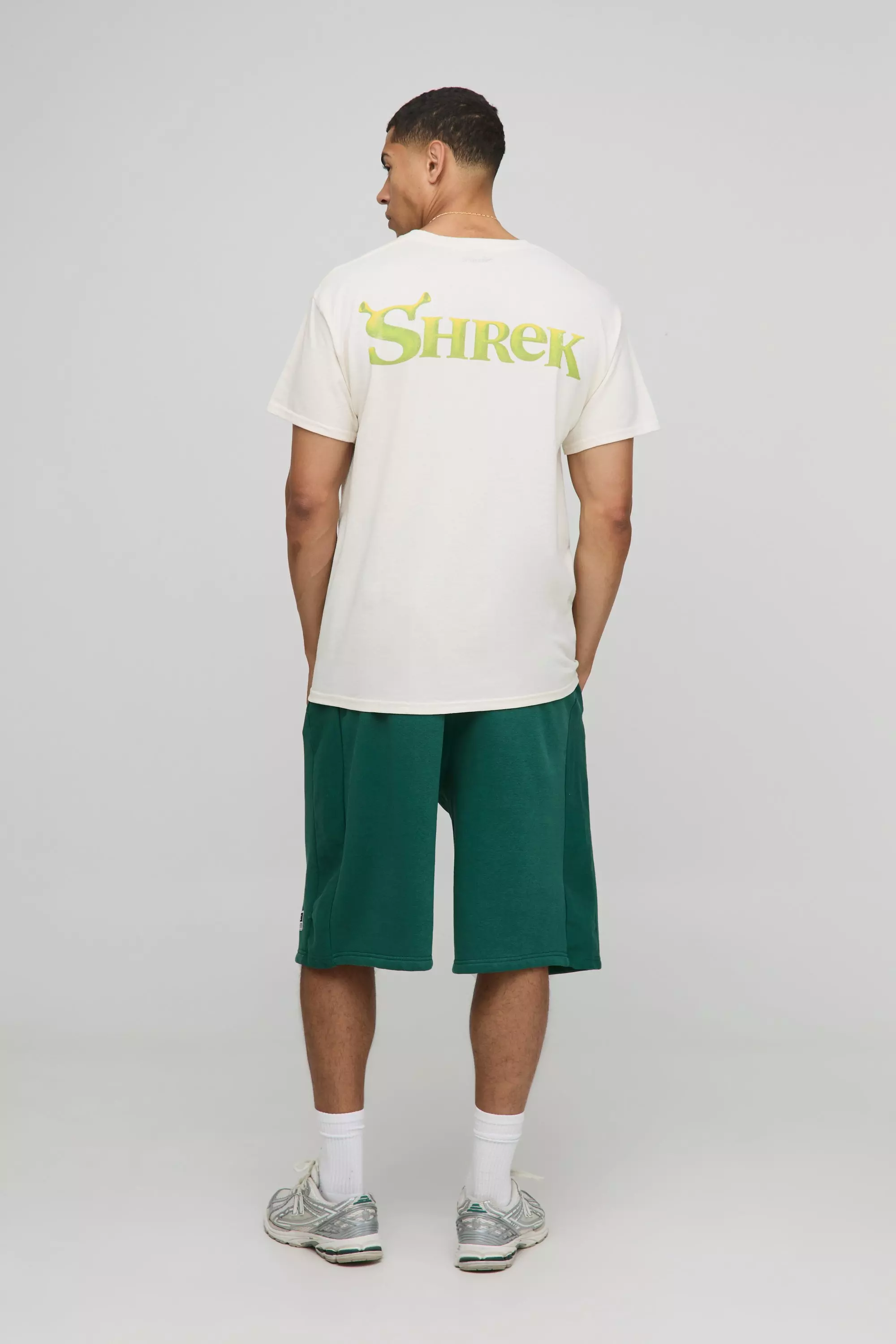 Ecru Oversized Shrek License Graphic T Shirt | boohooMAN USA