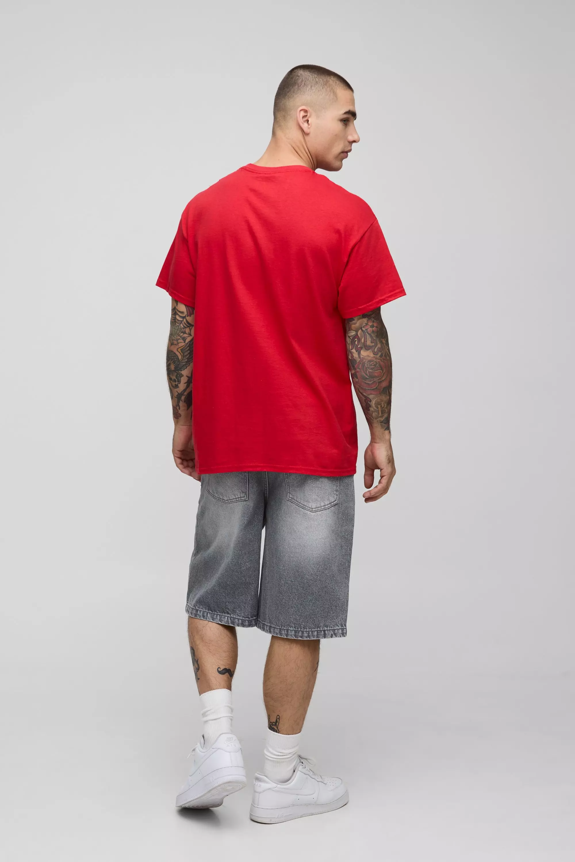 Red Oversized Gelicenseerd Rood Coca-Cola T-Shirt alternatieve afbeelding