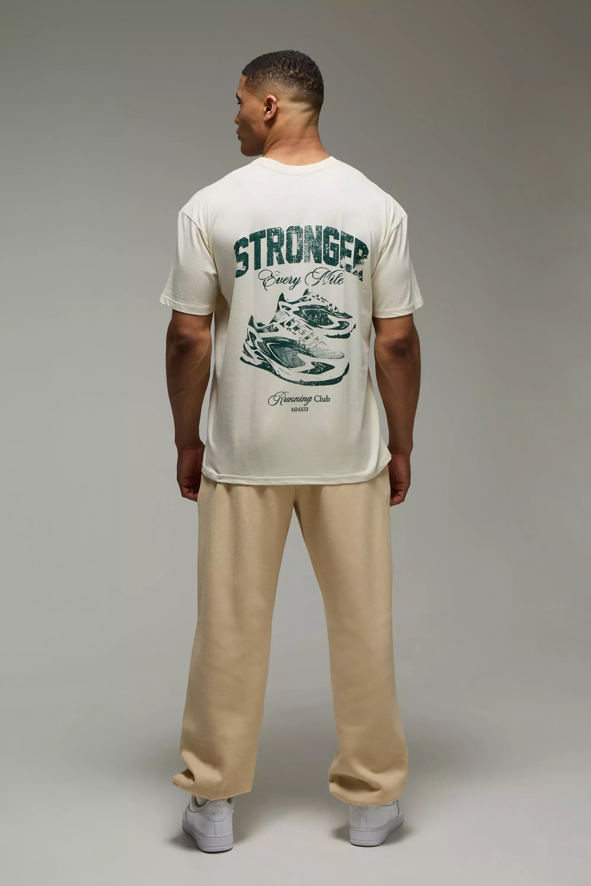 Ecru MAN Active Oversized Stronger Every Mile T-Shirt alternative image