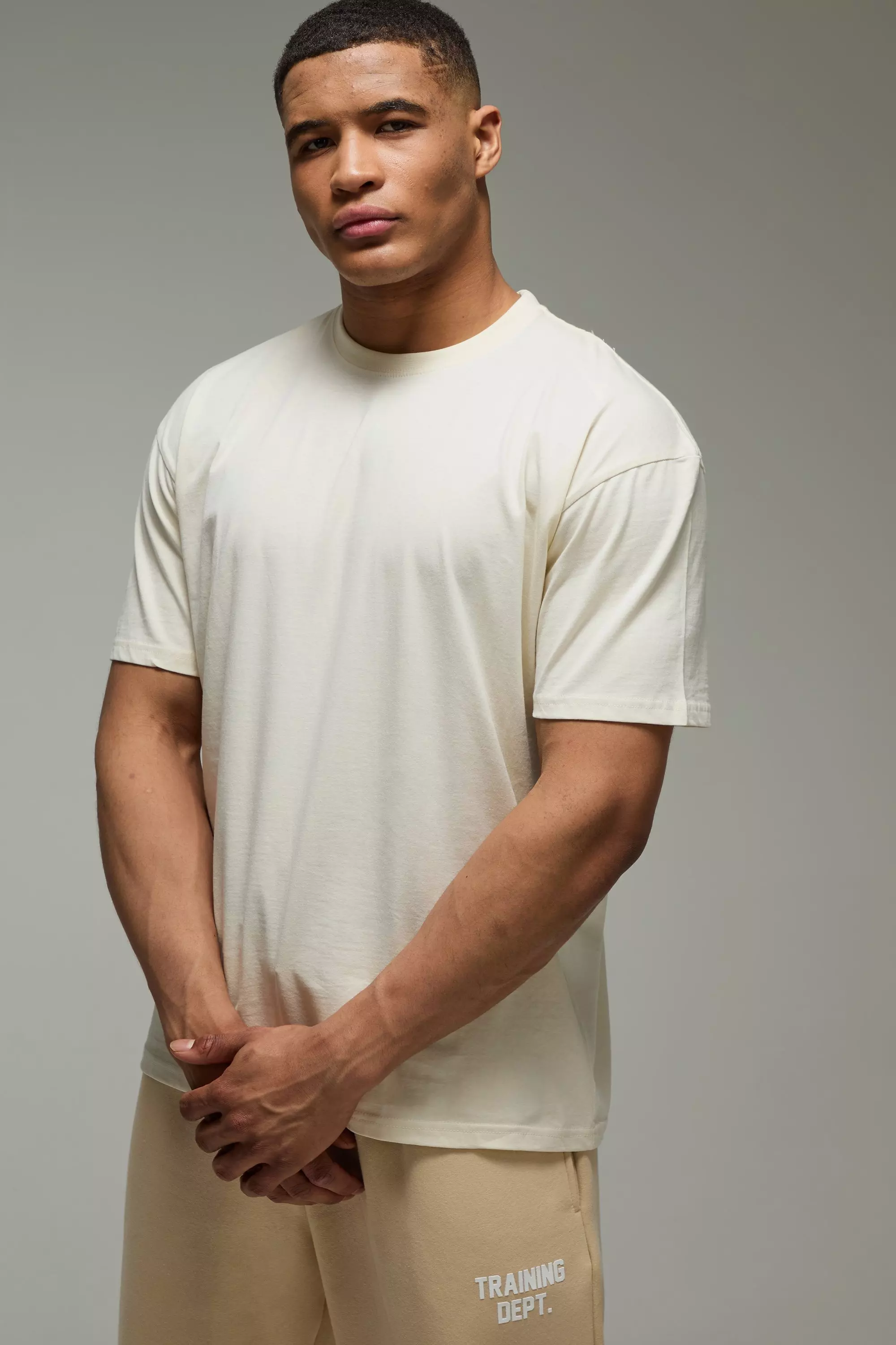 Ecru MAN Active Oversized Stronger Every Mile T-Shirt alternative image
