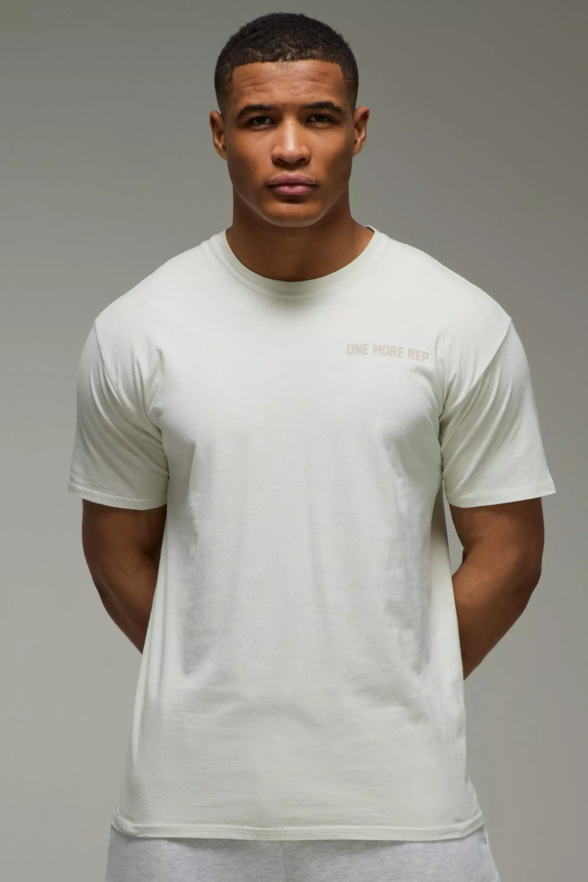 Ecru MAN Active Washed Oversized One More Rep T-Shirt alternative image