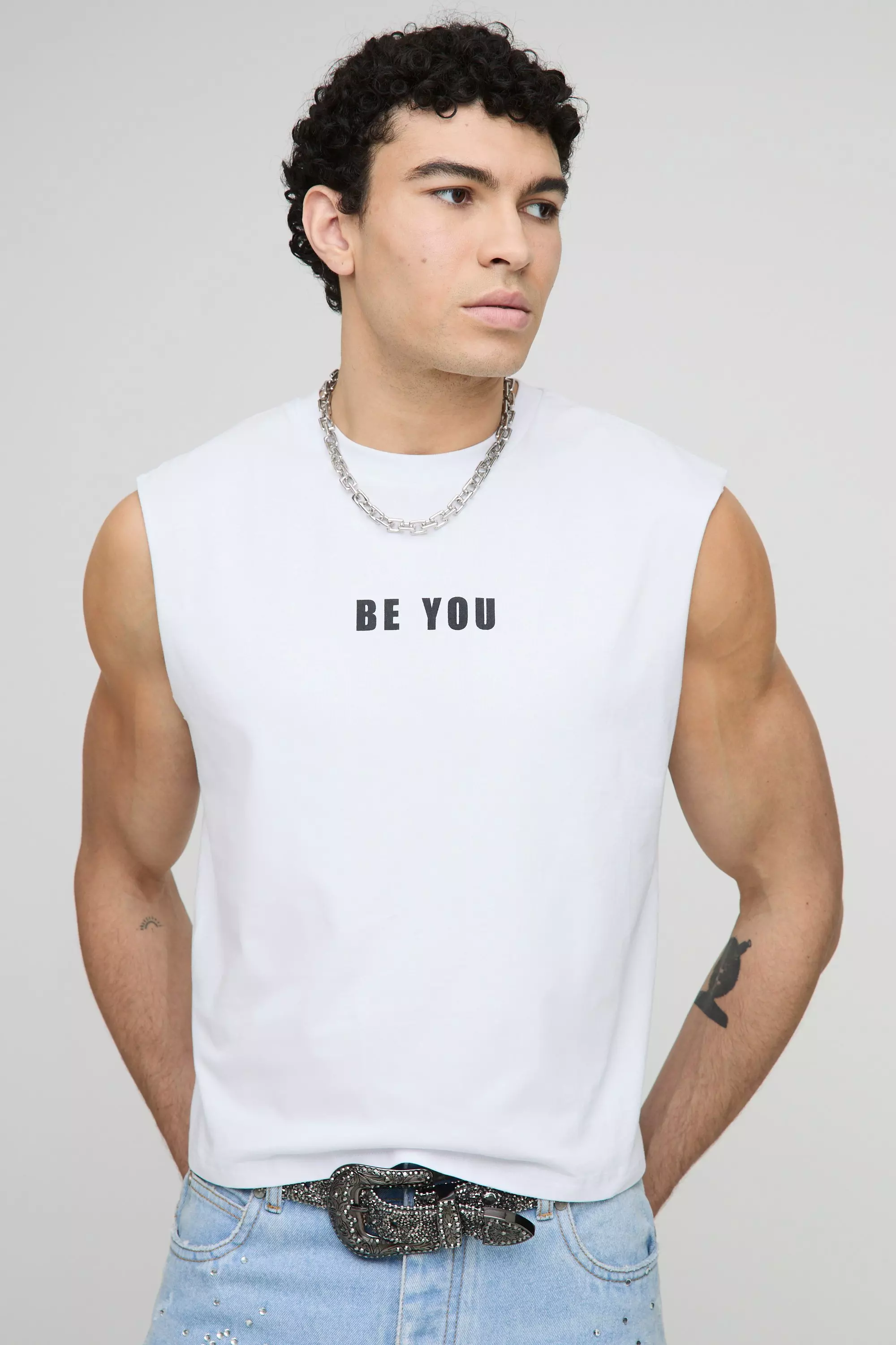 Boxy Be You Pride Tank White
