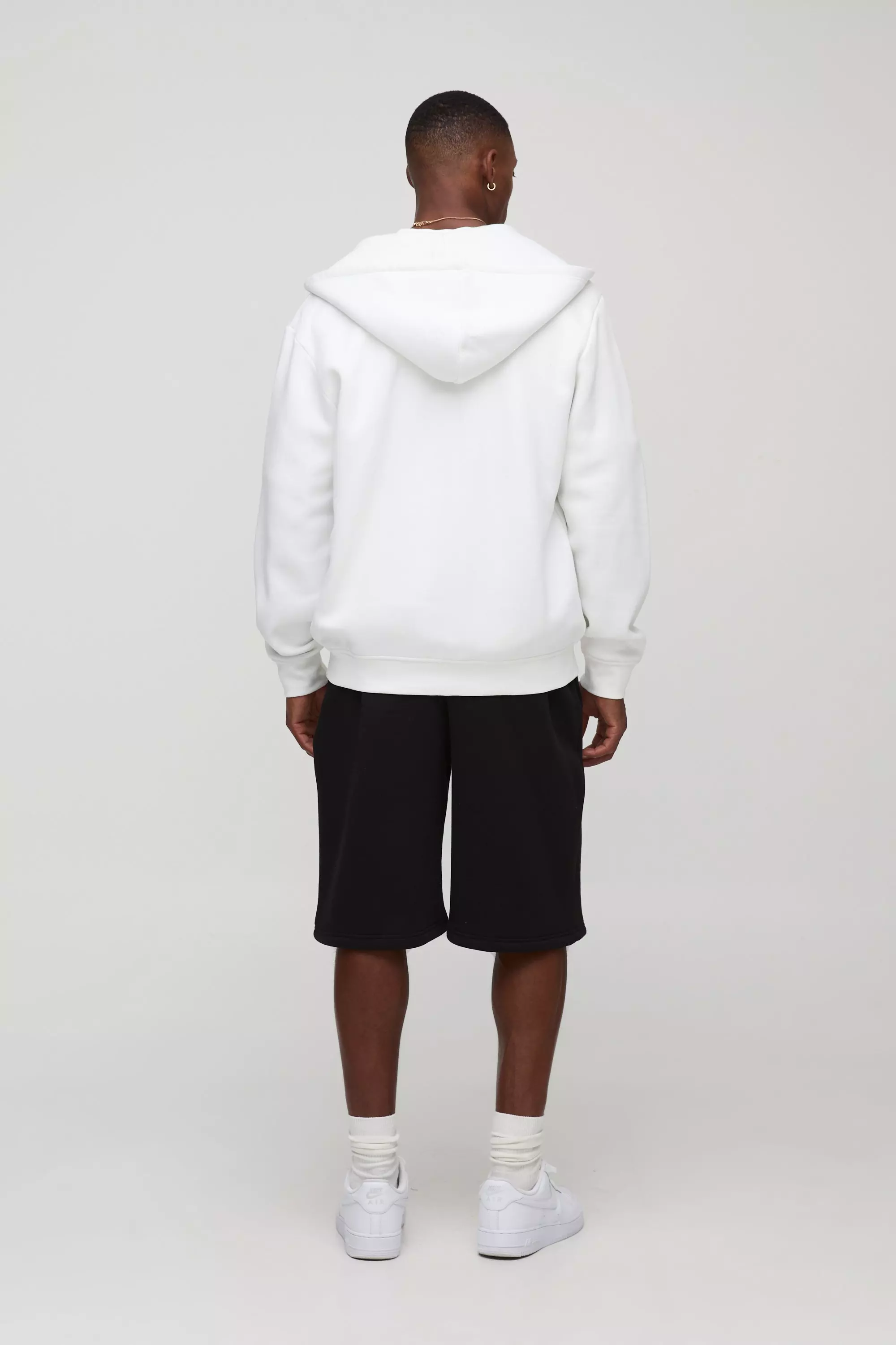 Oversized Worldwide Cross Long Length Shorts | boohooMAN USA