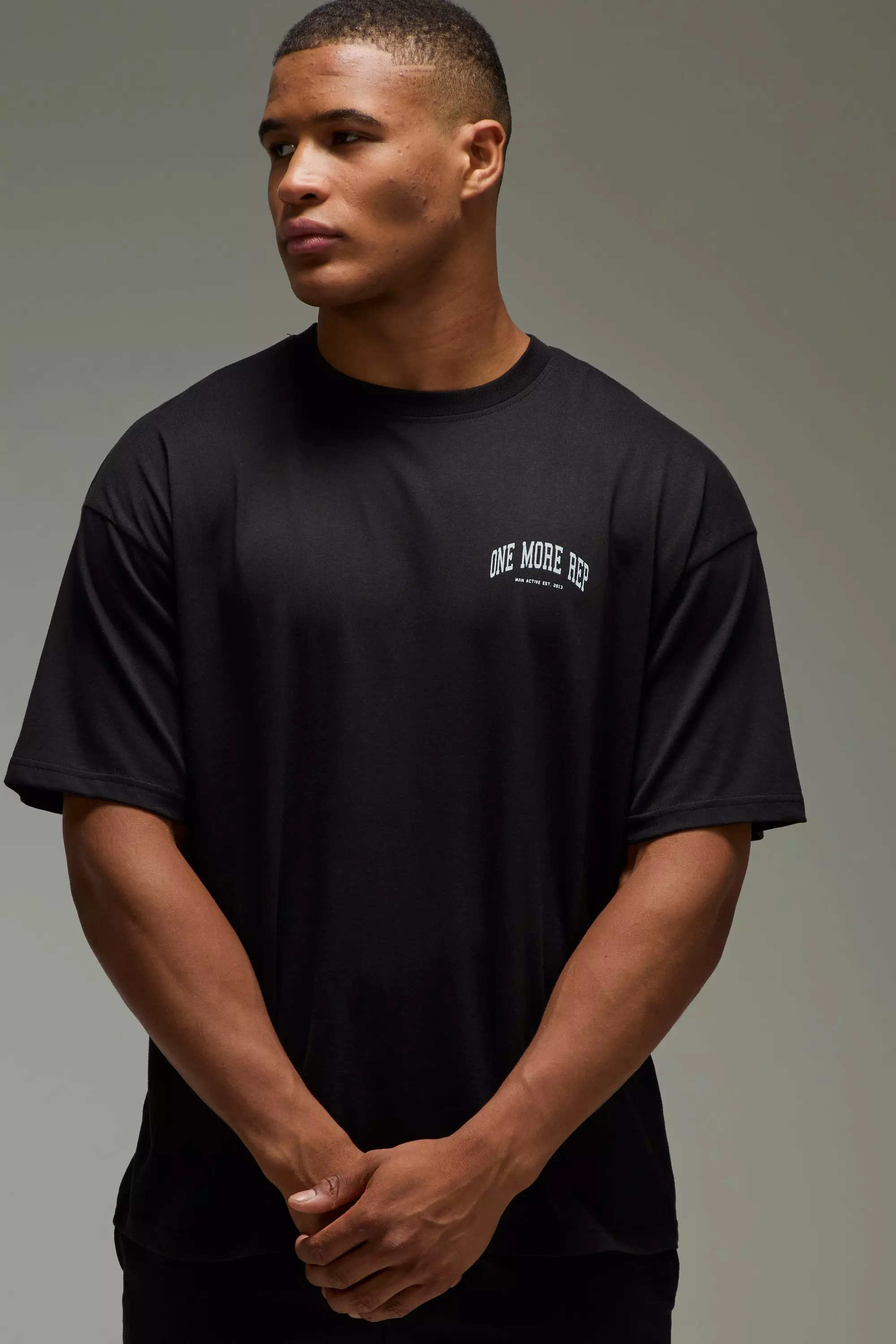 Man Active One More Rep Oversized T-shirt | boohooMAN USA