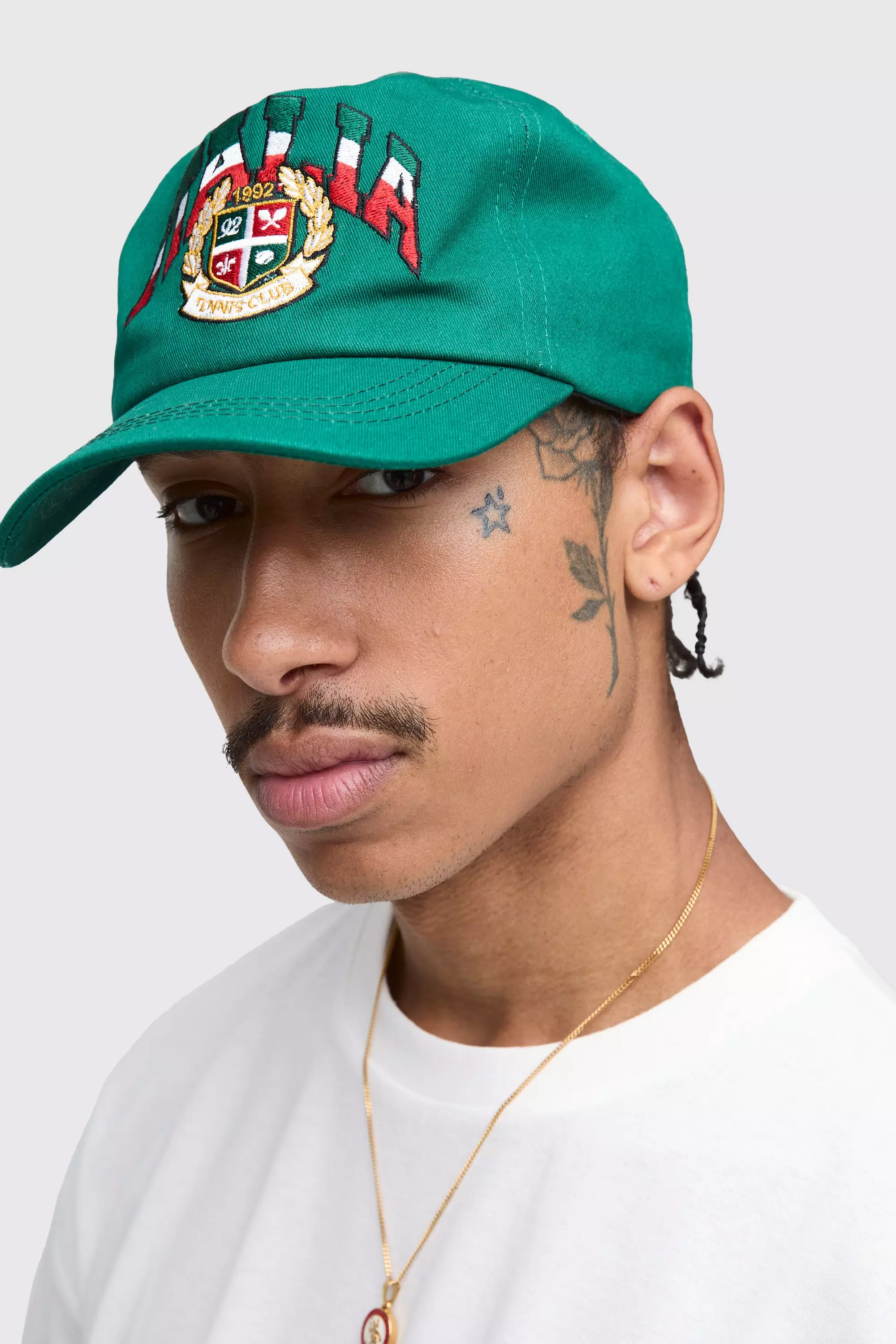 Sfera Italia Embroidered Cap | boohooMAN USA