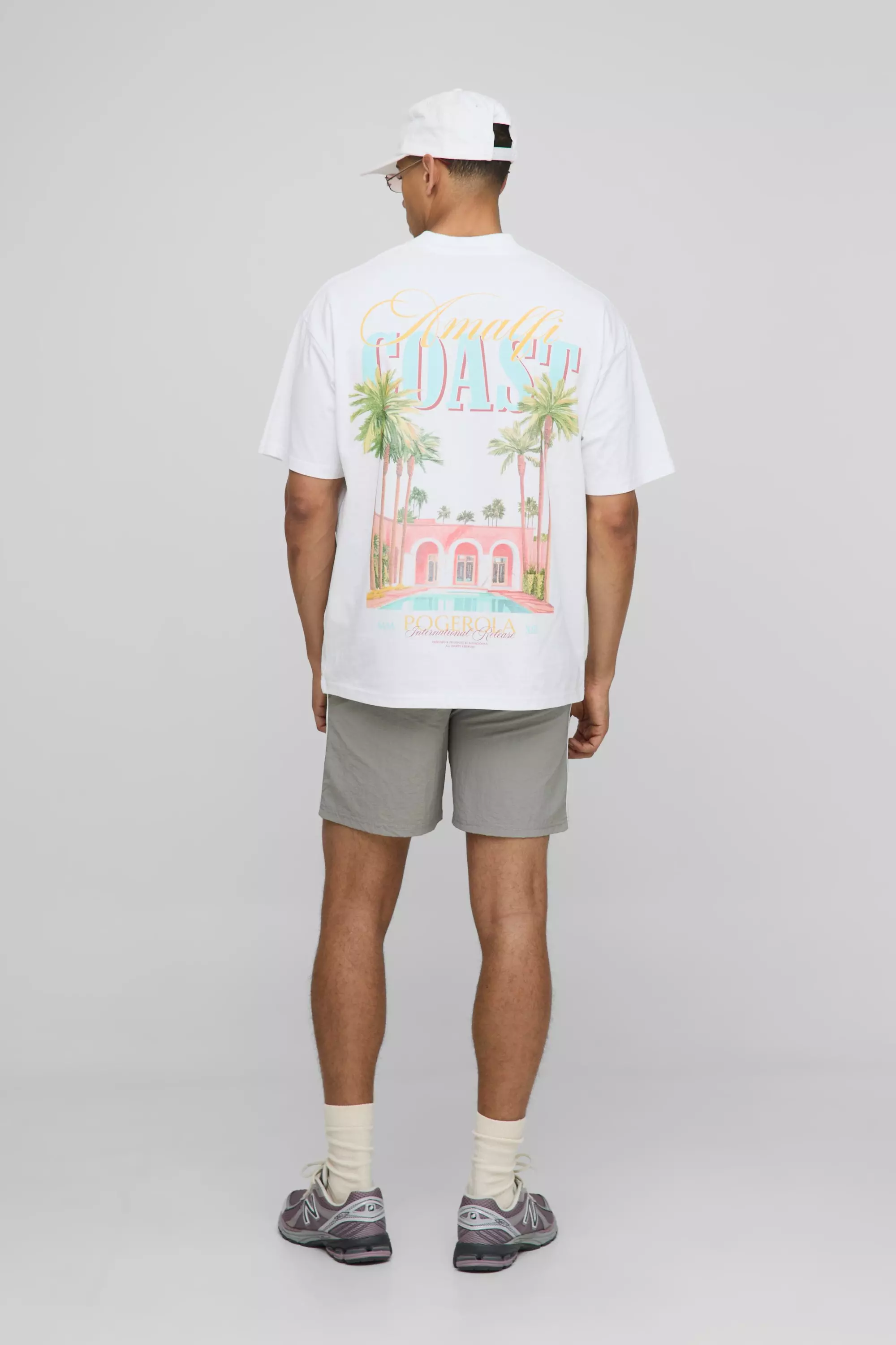 Elasticated Waist Relaxed Crinkle Nylon Panelled Shorts | boohooMAN USA