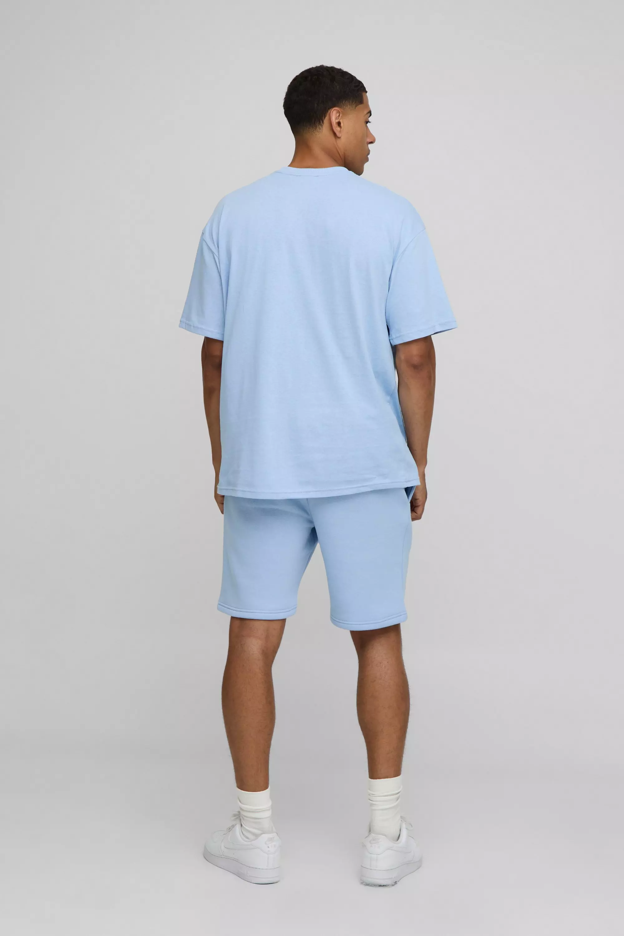 Oversized Cross Applique T-Shirt & Short Set | boohooMAN USA