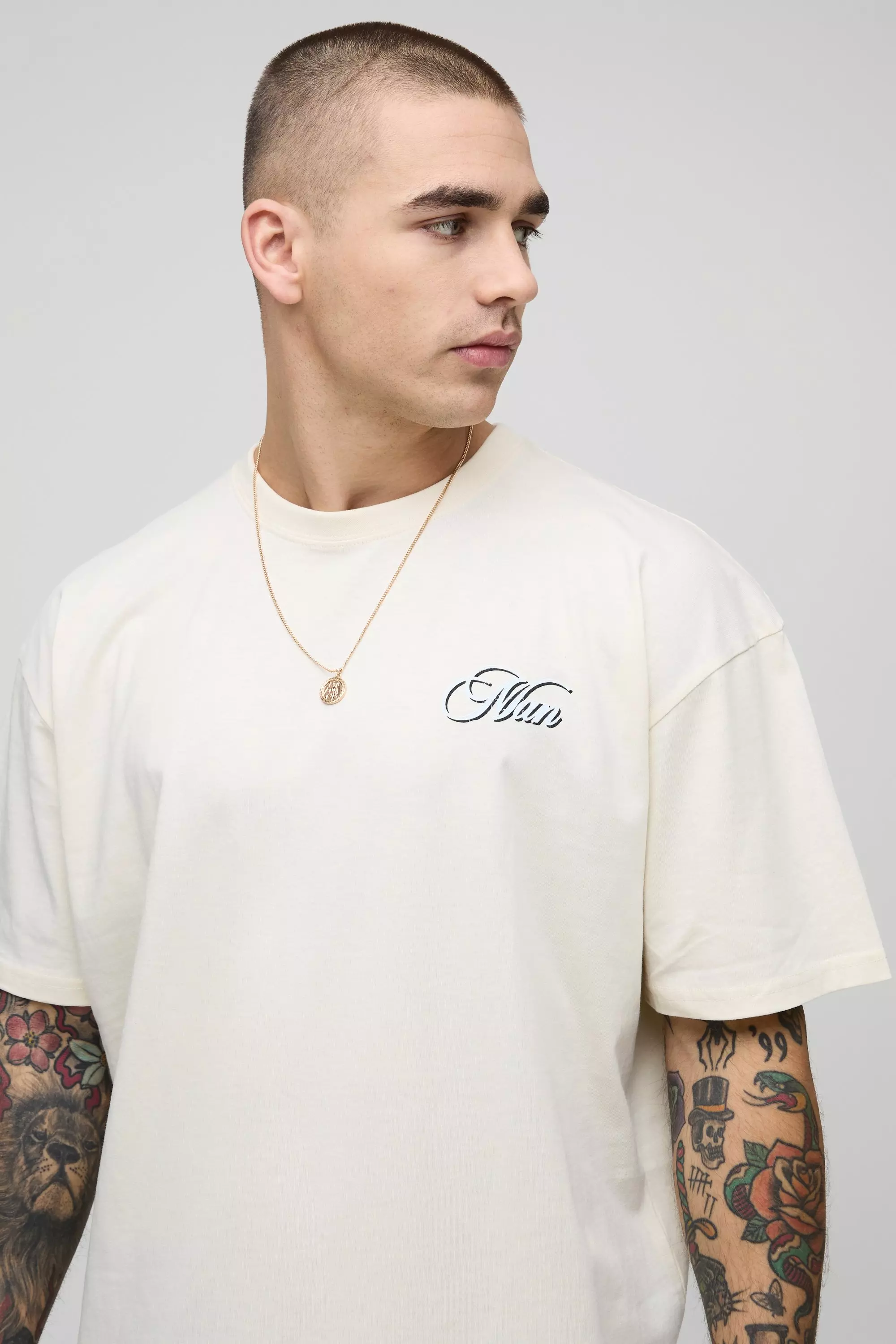 Ecru Oversized French Cherry Graphic T-Shirt alternative image
