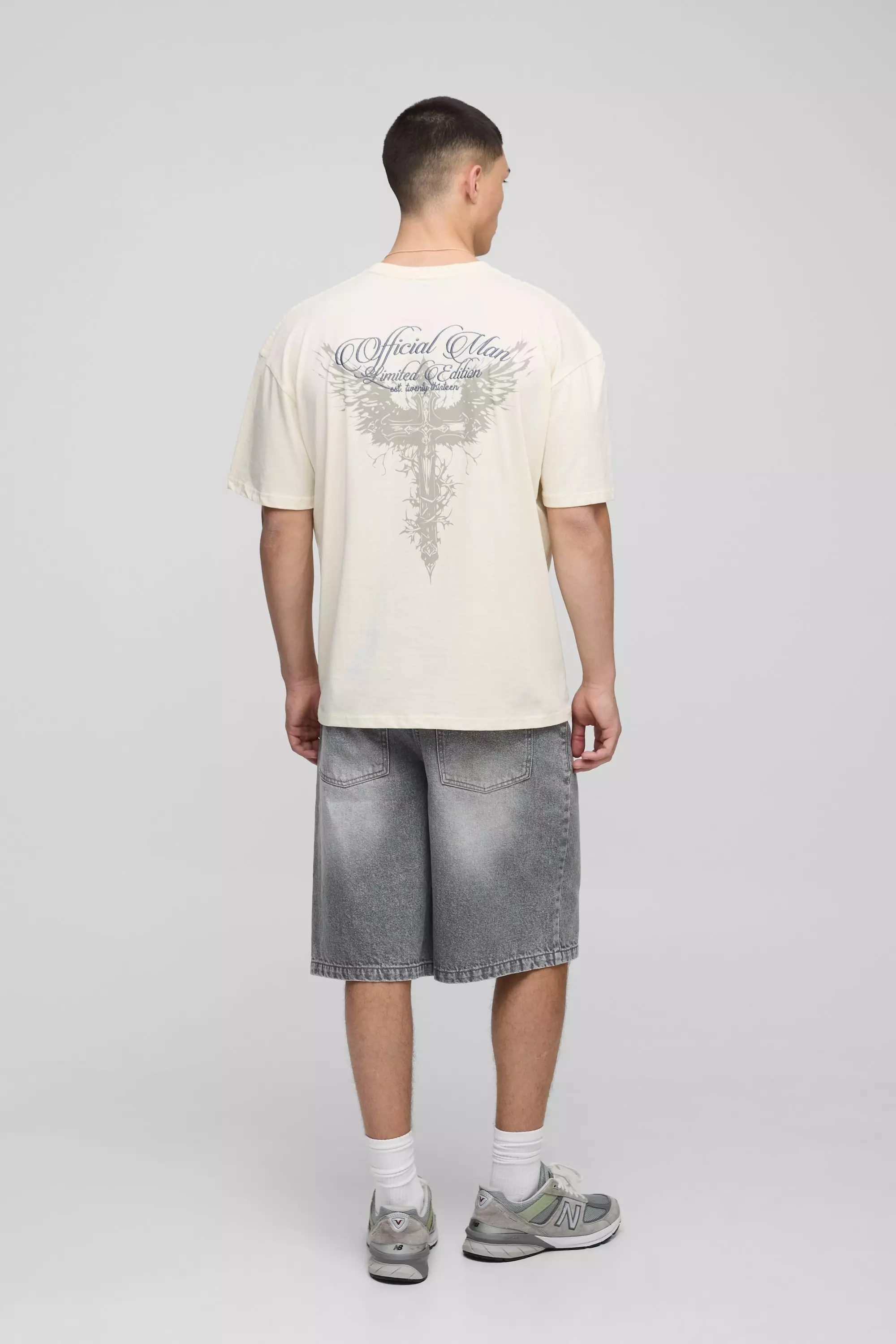 T-shirt oversize écru à broderie Renaissance - MAN, Ecru autre image