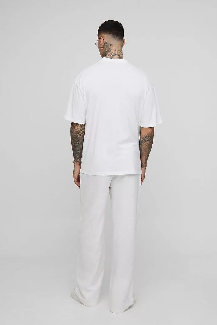 Tall Oversized Extended Neck St. Tropez Landscape Print T Tall Oversized Extended Neck St. Tropez Landscape Print T