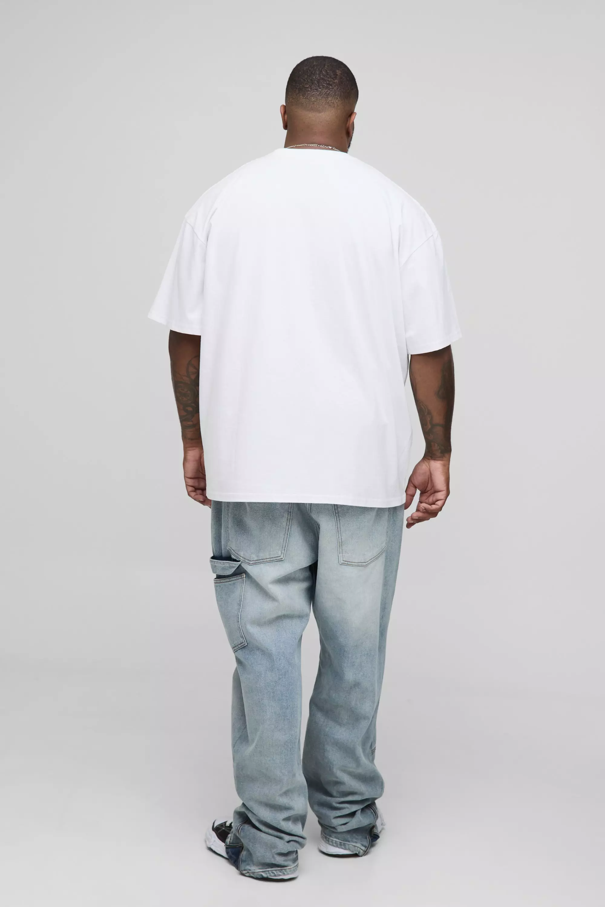 White Plus Oversized Aaliyah License Print T-Shirt alternative image