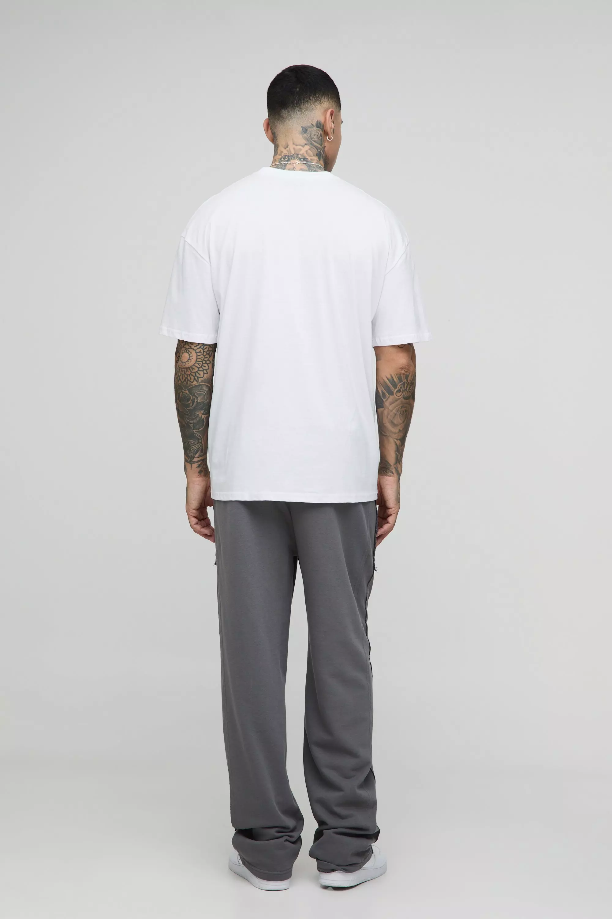 White Tall Oversized Nirvana License Print T-Shirt alternative image