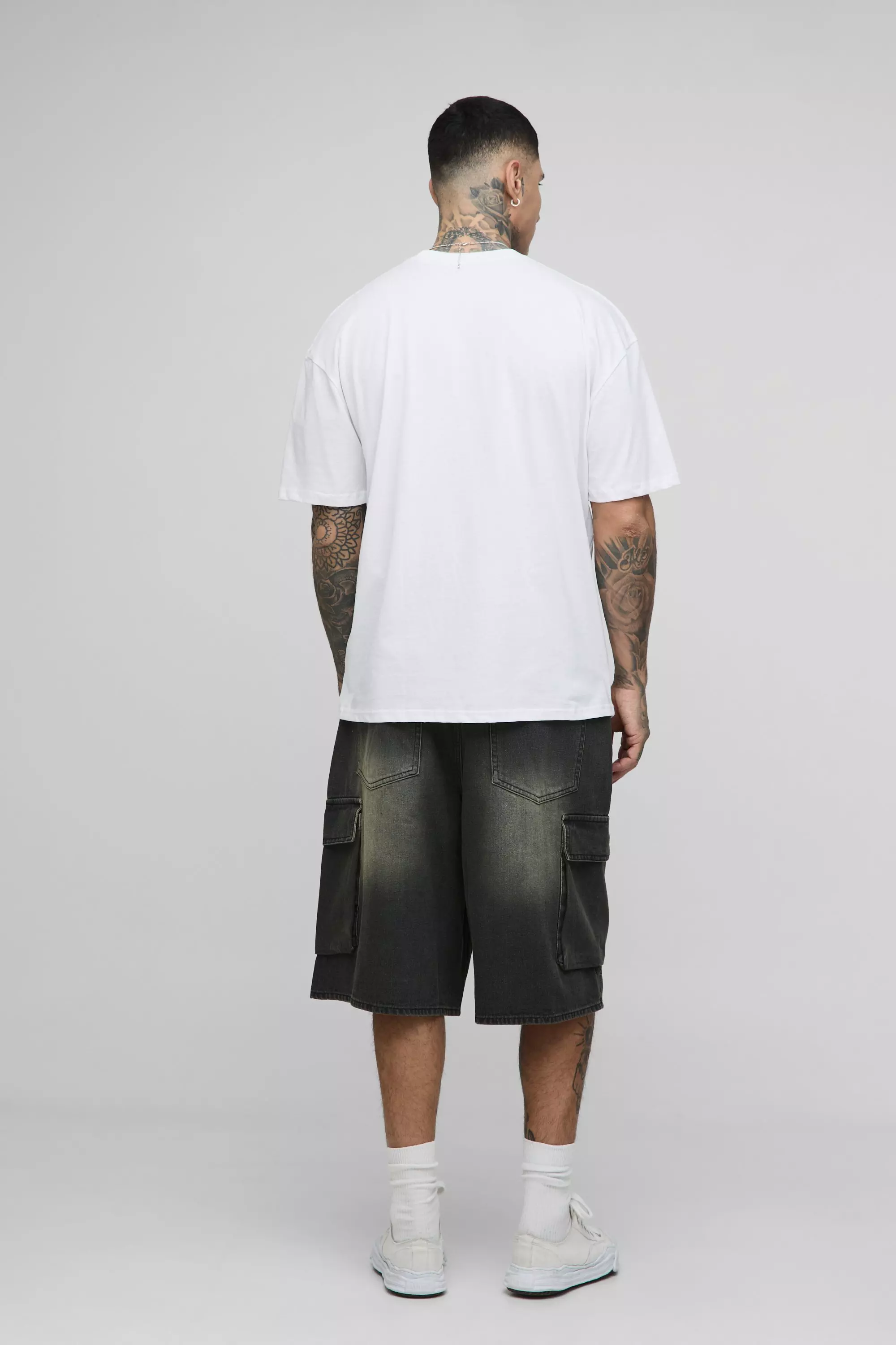White Tall Oversized Gelicenseerd Aaliyah T-Shirt alternatieve afbeelding